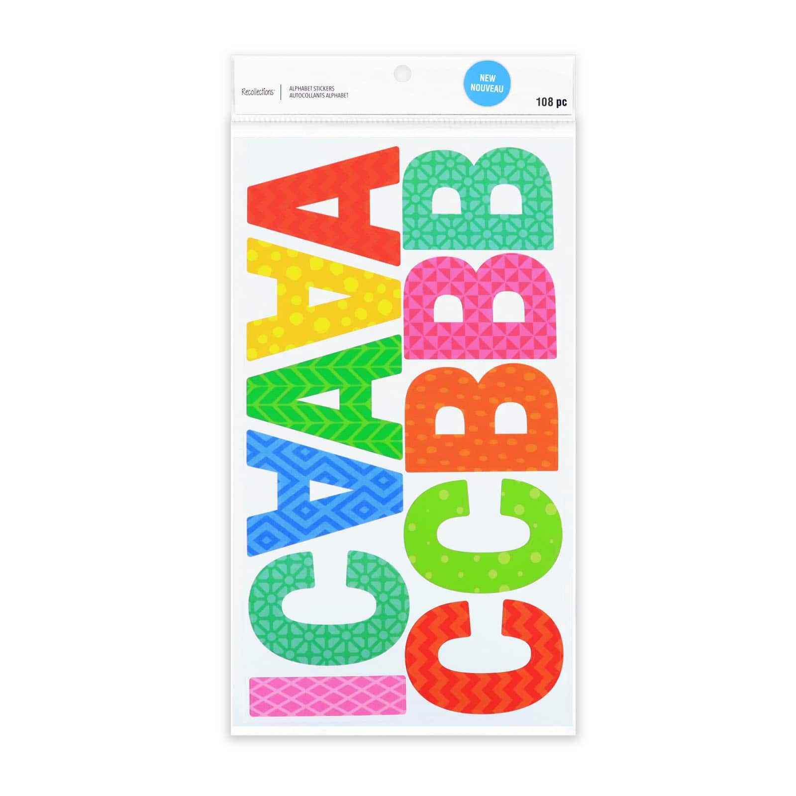 12 Pack: Printed Block Alphabets Stickers by Recollections™