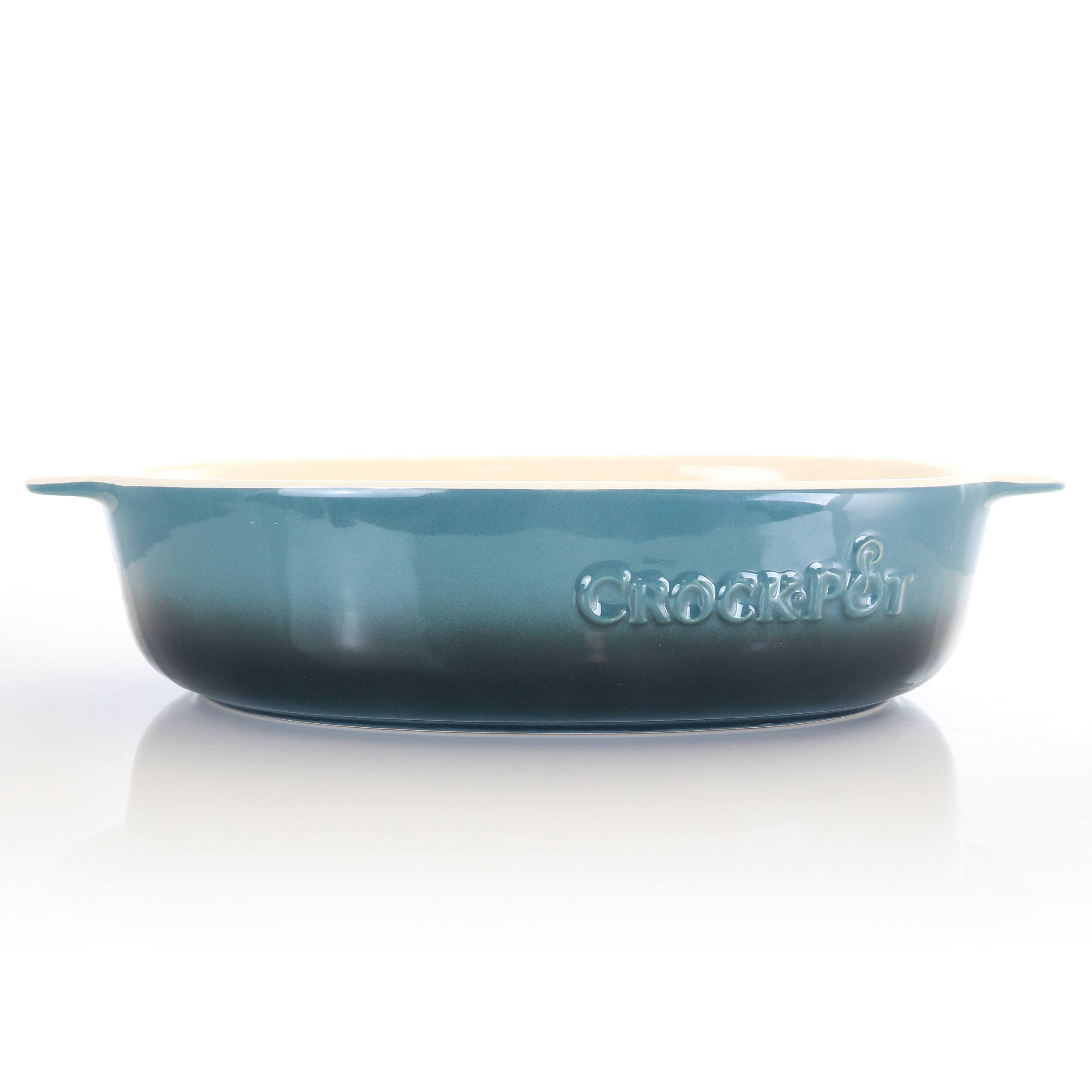 Crock-Pot 2.5qt. Blue Stoneware Bake Pan