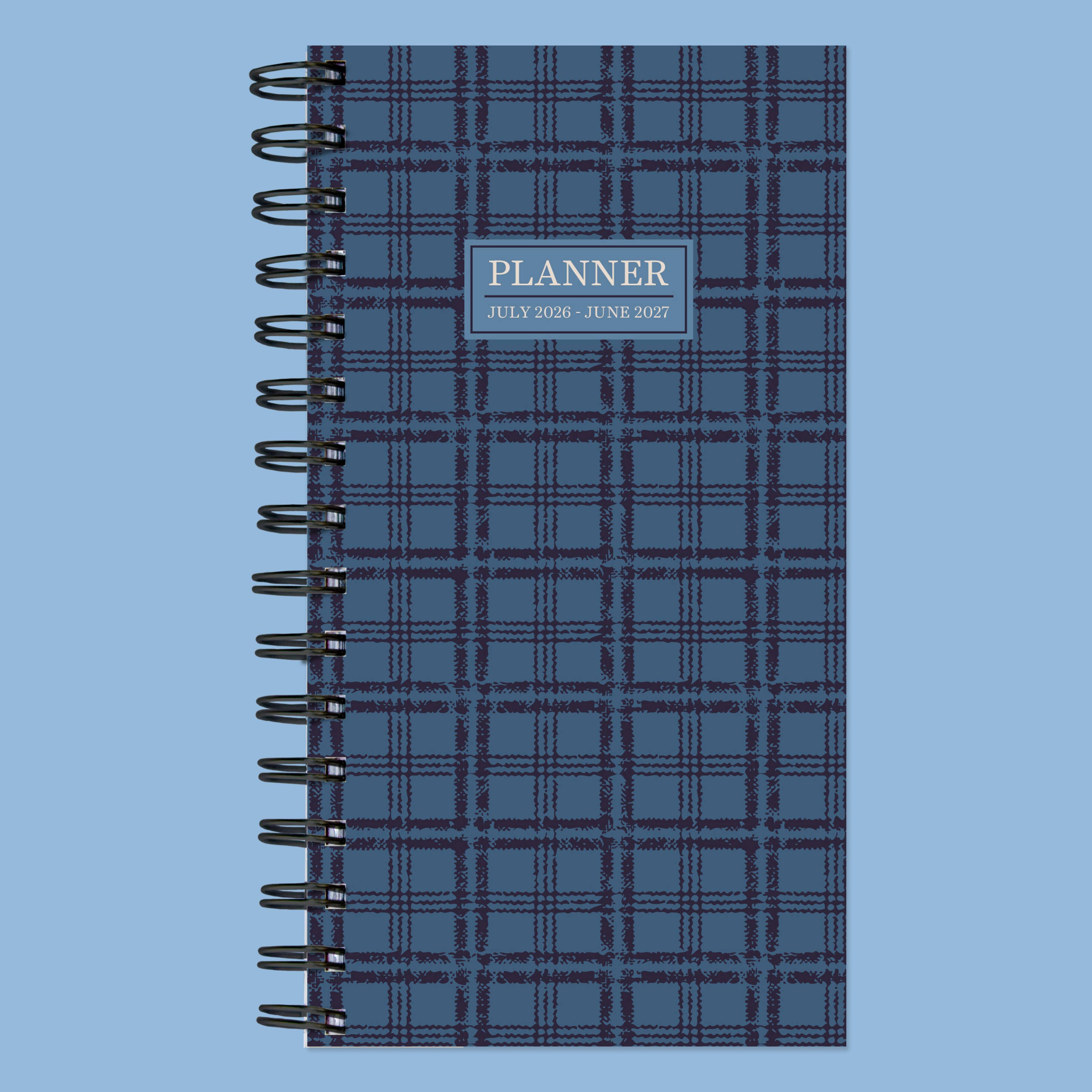 TF Publishing Small 2026-27 Royal Plaid Weekly Monthly Planner