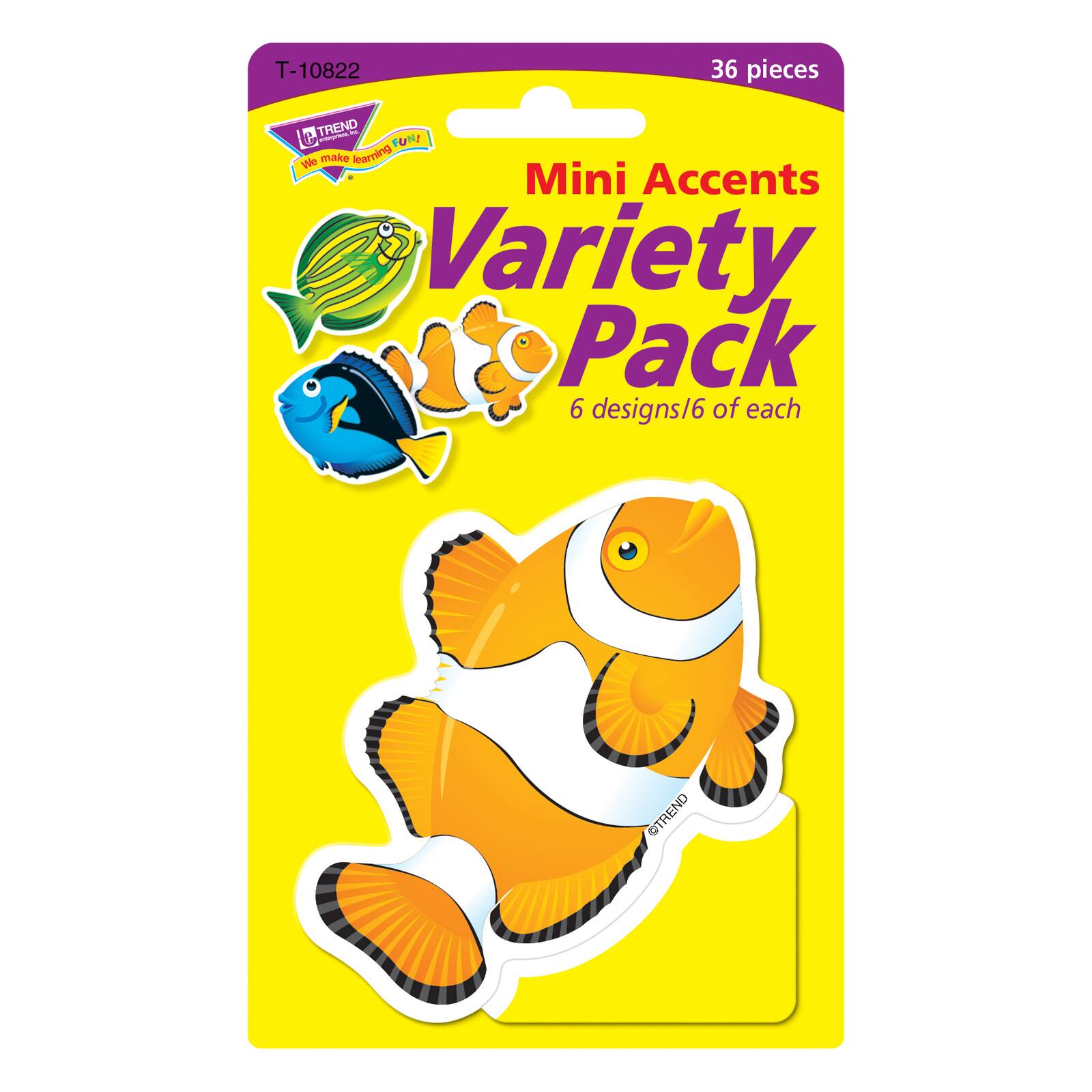 Trend Enterprises® Fish Mini Accents Variety Pack, 6 Pack