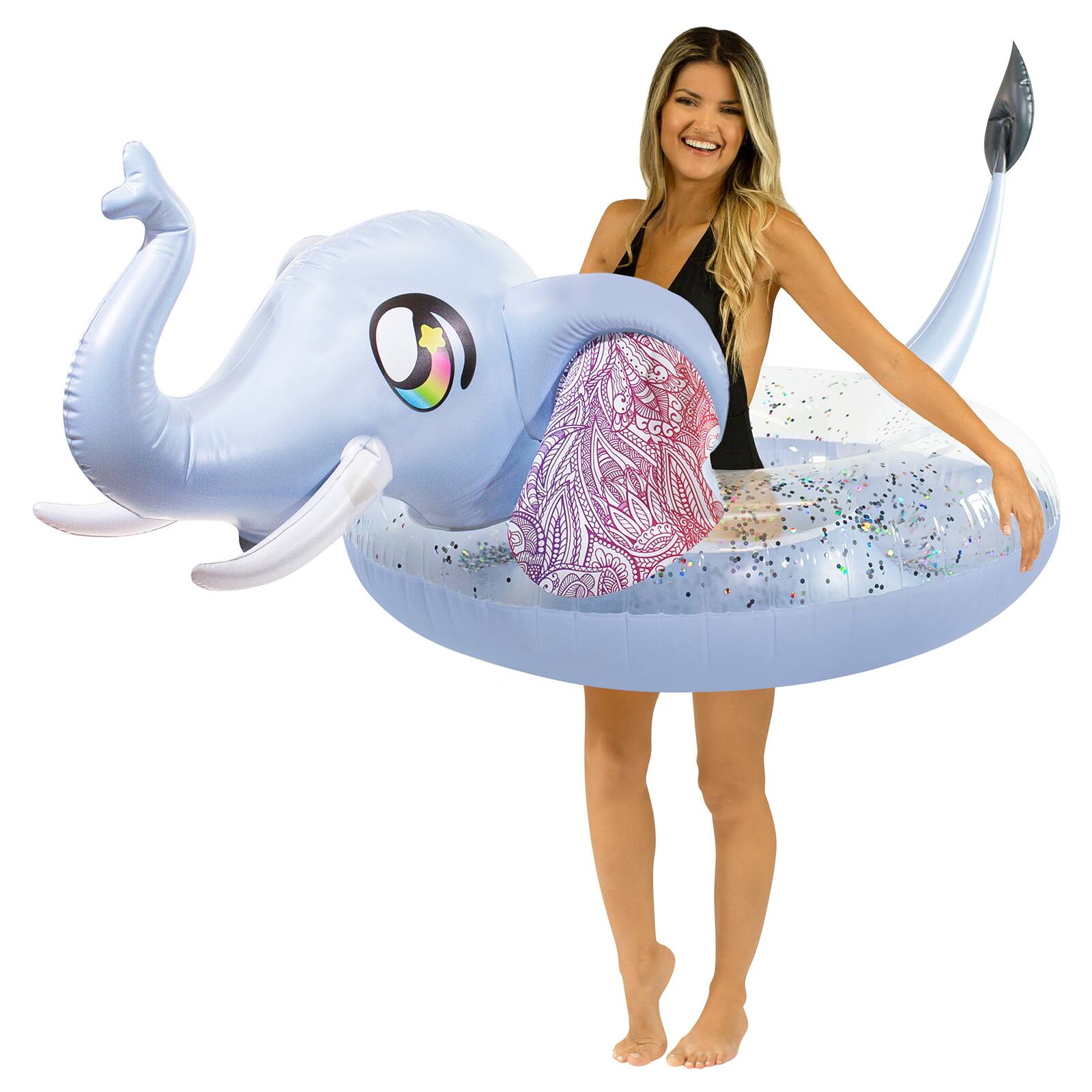 PoolCandy Glitterfied® Elephant Jumbo Pool Tube