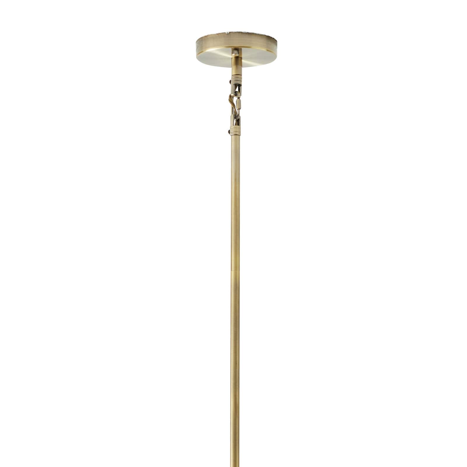 Gold Metal Crystal Embellished 8 Light Chandelier with Link Style Chain 16" x 16" x 52"