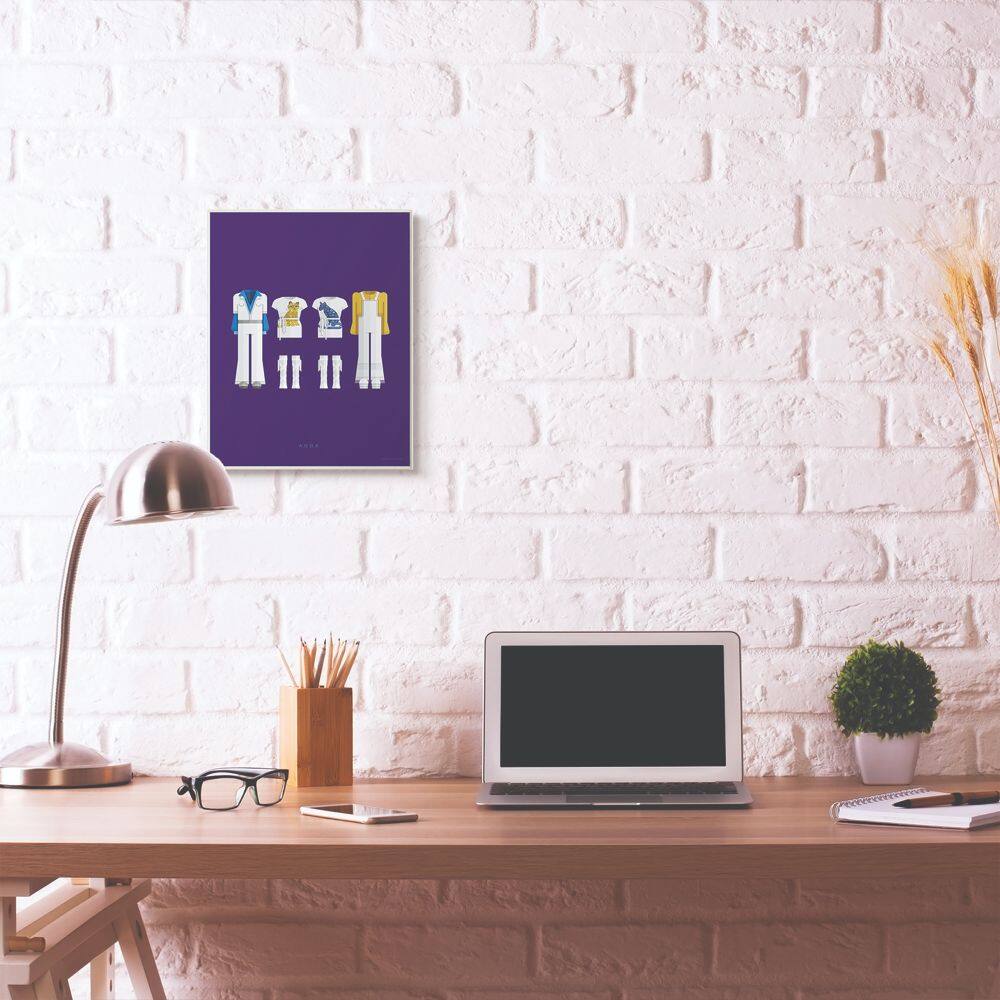 Stupell Industries Abba Modern Fashion Design in White Frame Wall Art