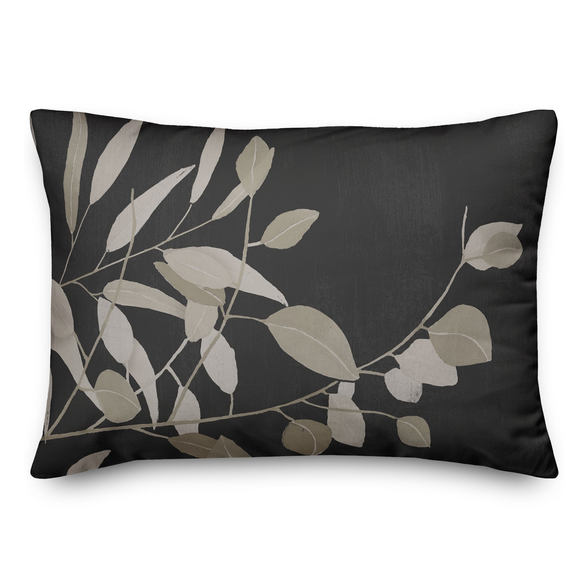 Black and White Greenery II 14" x 20" Throw Pillow