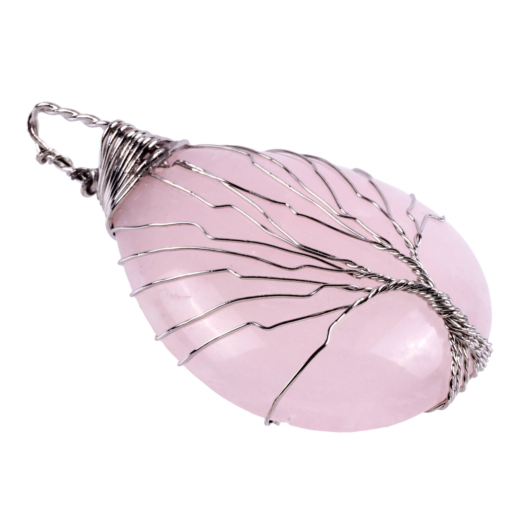 12 Pack: Signature Rose Quartz Wire Wrapped Pendant by Bead Landing™