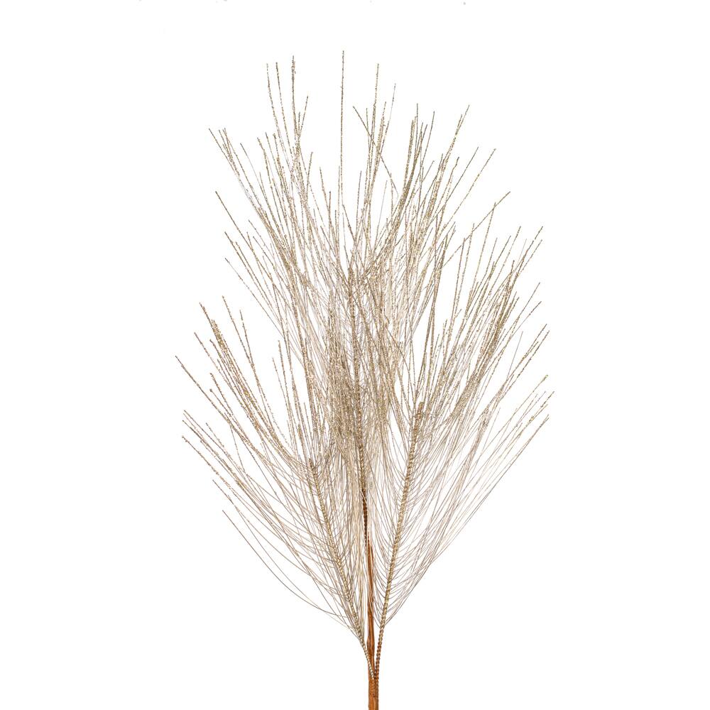 Vickerman 24" Artificial Champagne Metallic Pine Needle Christmas Sprays, 2ct.