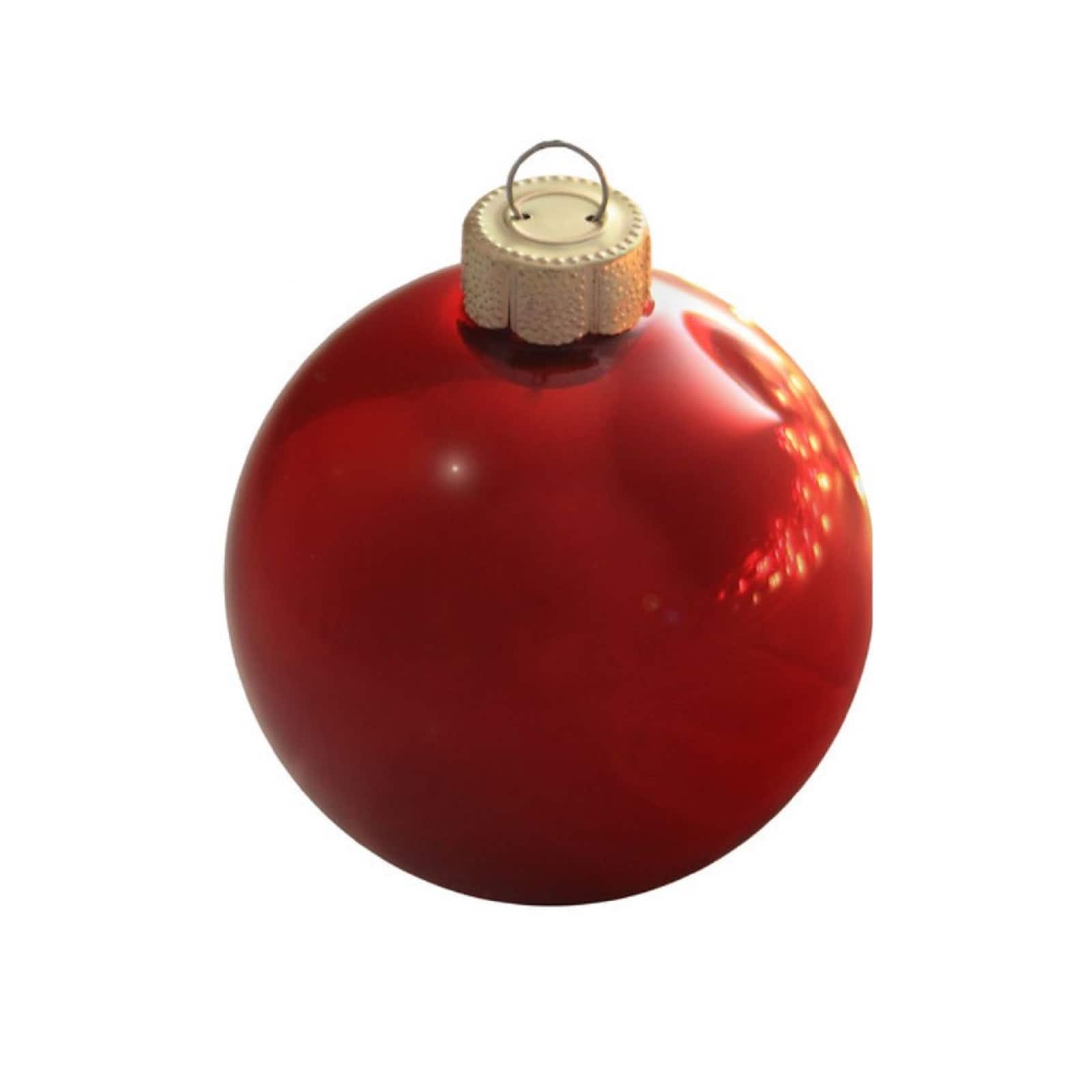 Whitehurst 40 Pack 1.25" Pearl Glass Ball Ornaments