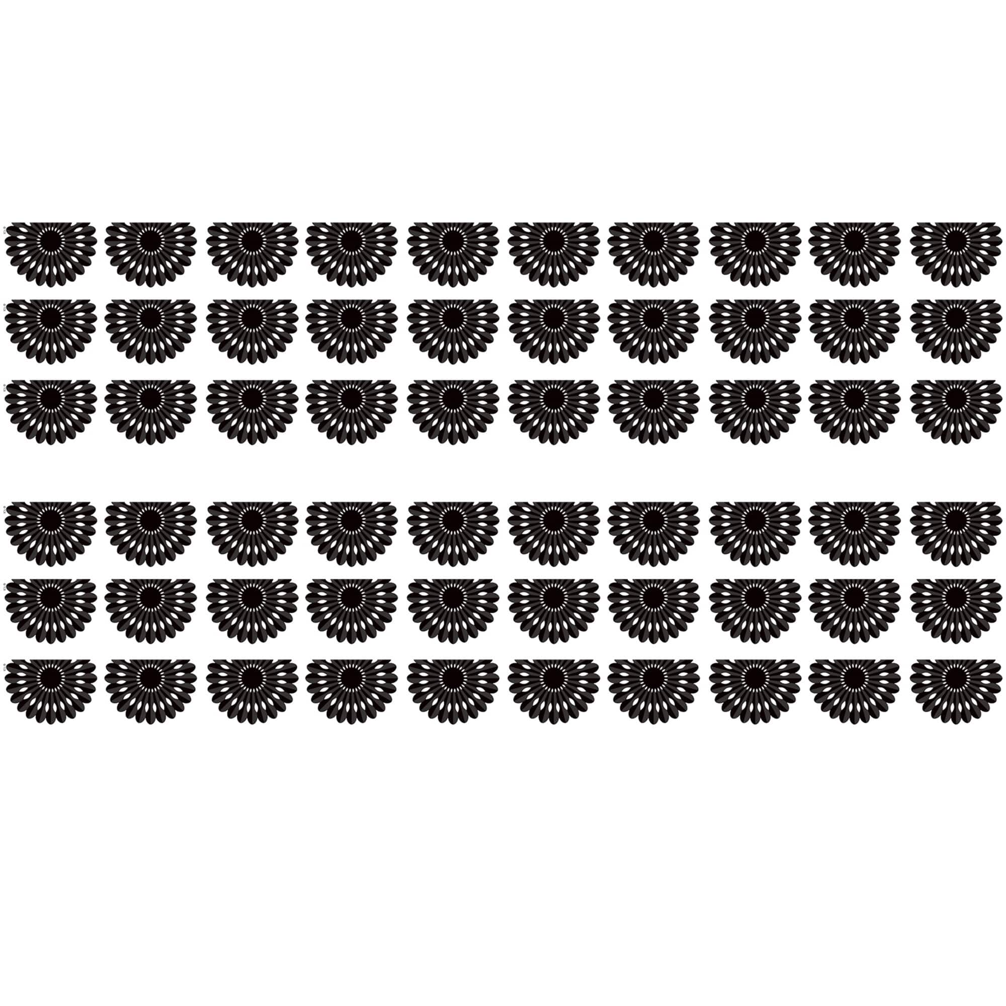 Teacher Created Resources® Black and White Fiesta Die-Cut Border Trim 6 Packs of 12