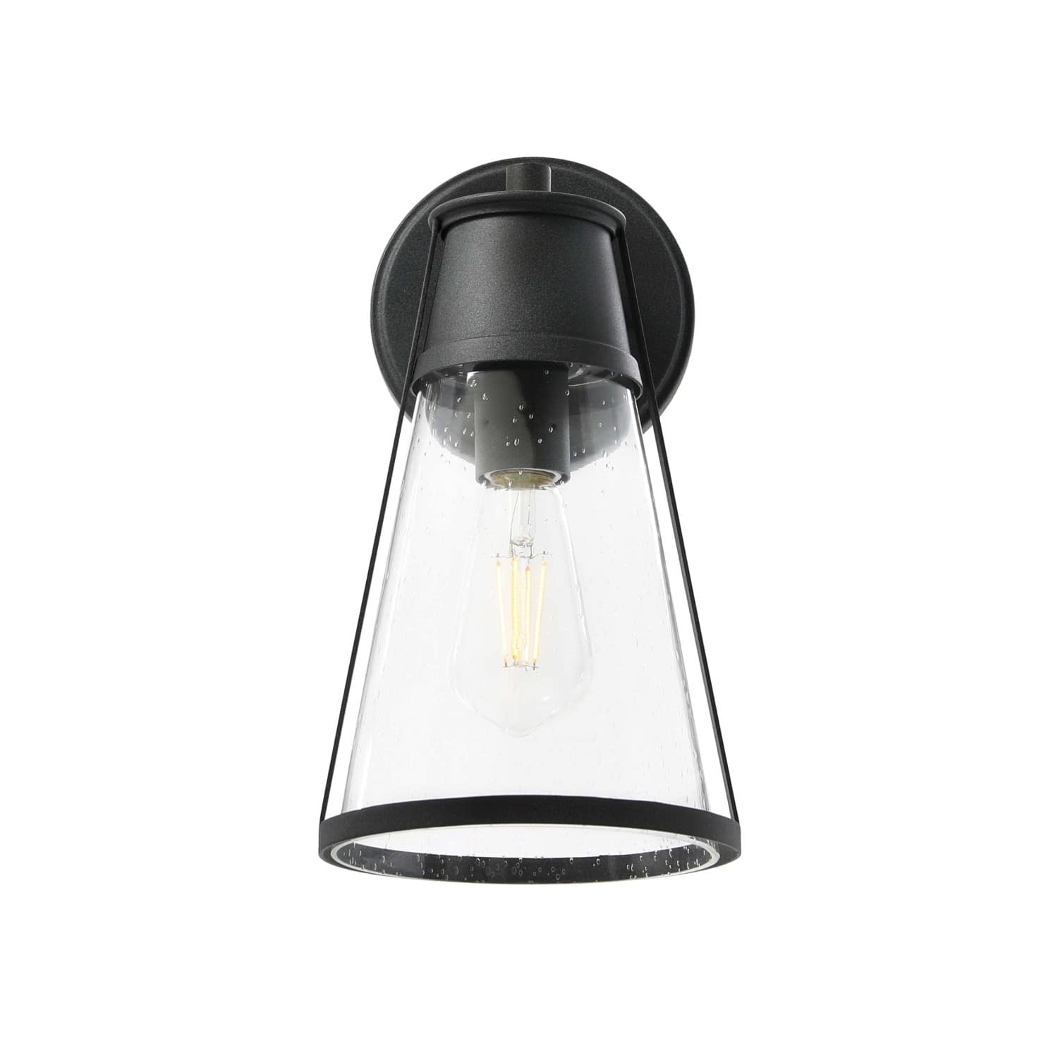 Hello Honey® Robert Stevenson Lighting Jaxon 13.5" Metal & Seedy Glass Outdoor Wall Sconce