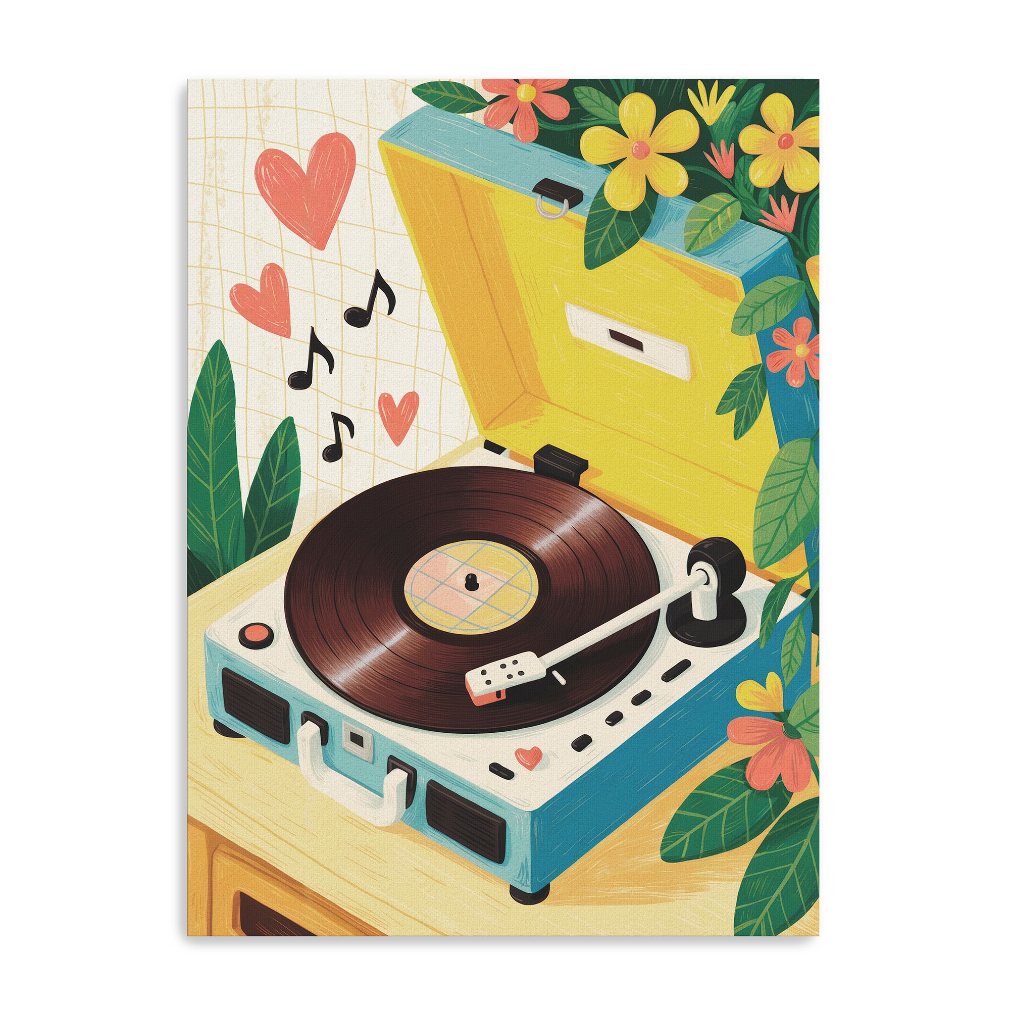 I Love Vinyl Canvas Giclée Art