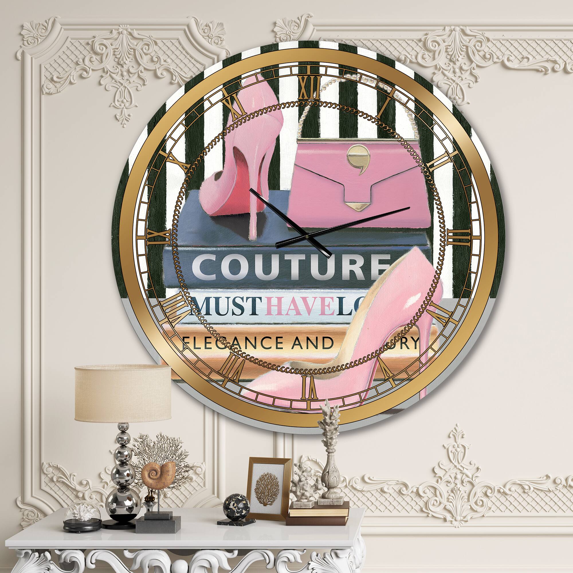 Designart Fashion High Heels VII Glam Wall Clock
