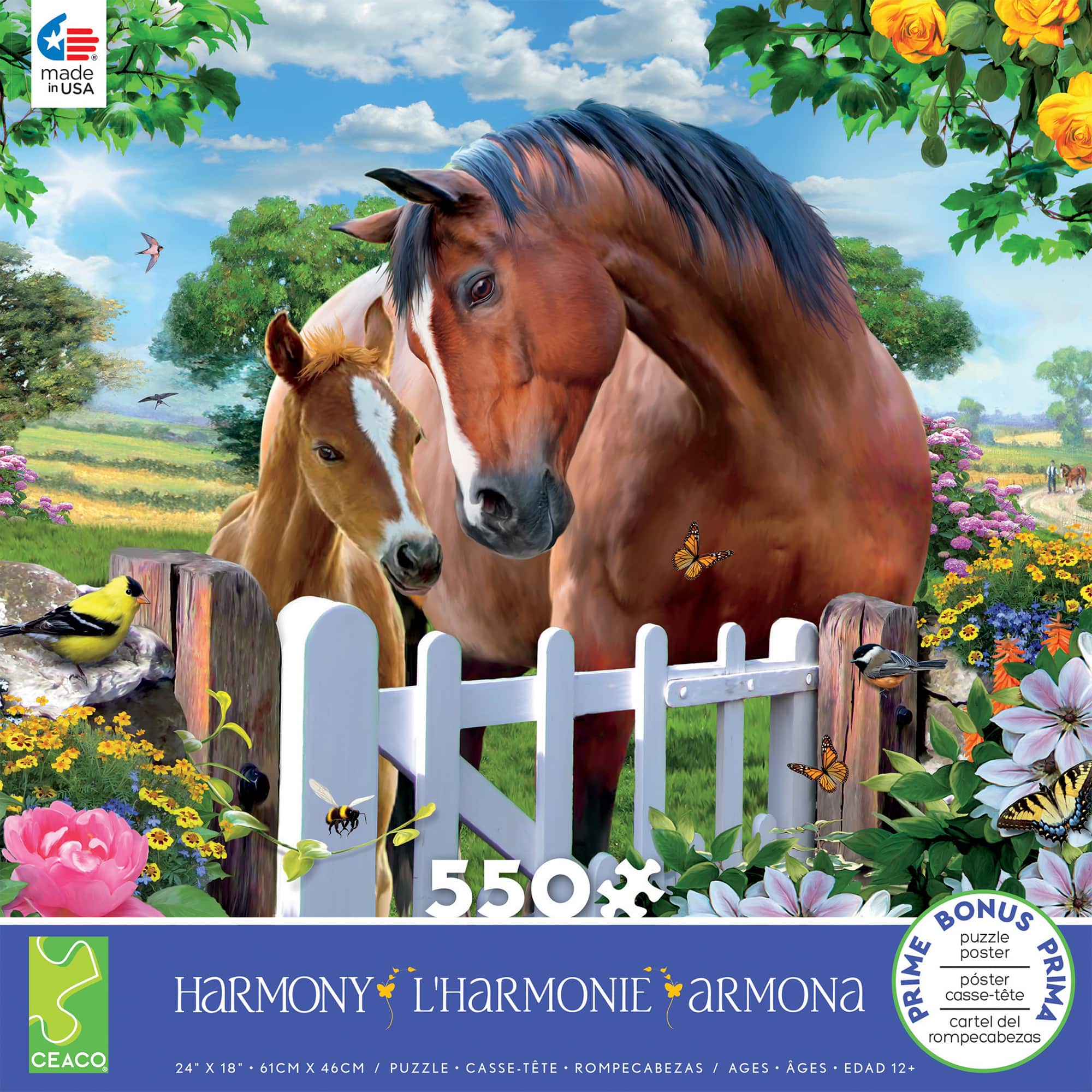 Assorted Animals 550-Piece Jigsaw Puzzle