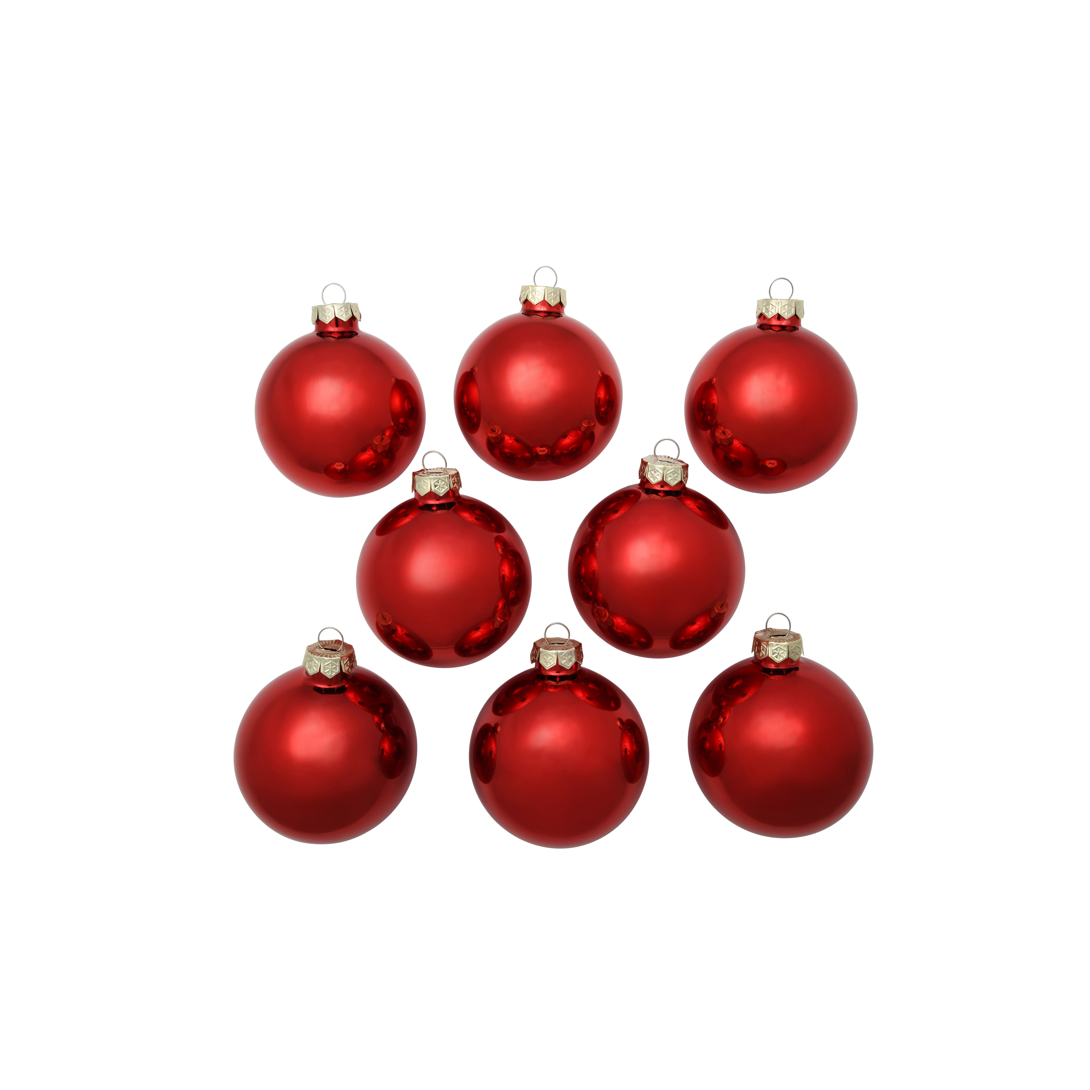 Whitehurst 8ct. 3.25" Shiny Glass Ball Ornaments