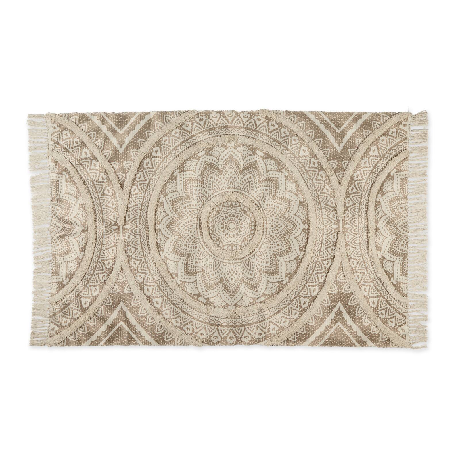 DII® Printed Natural Hand-Loomed Shag Rug