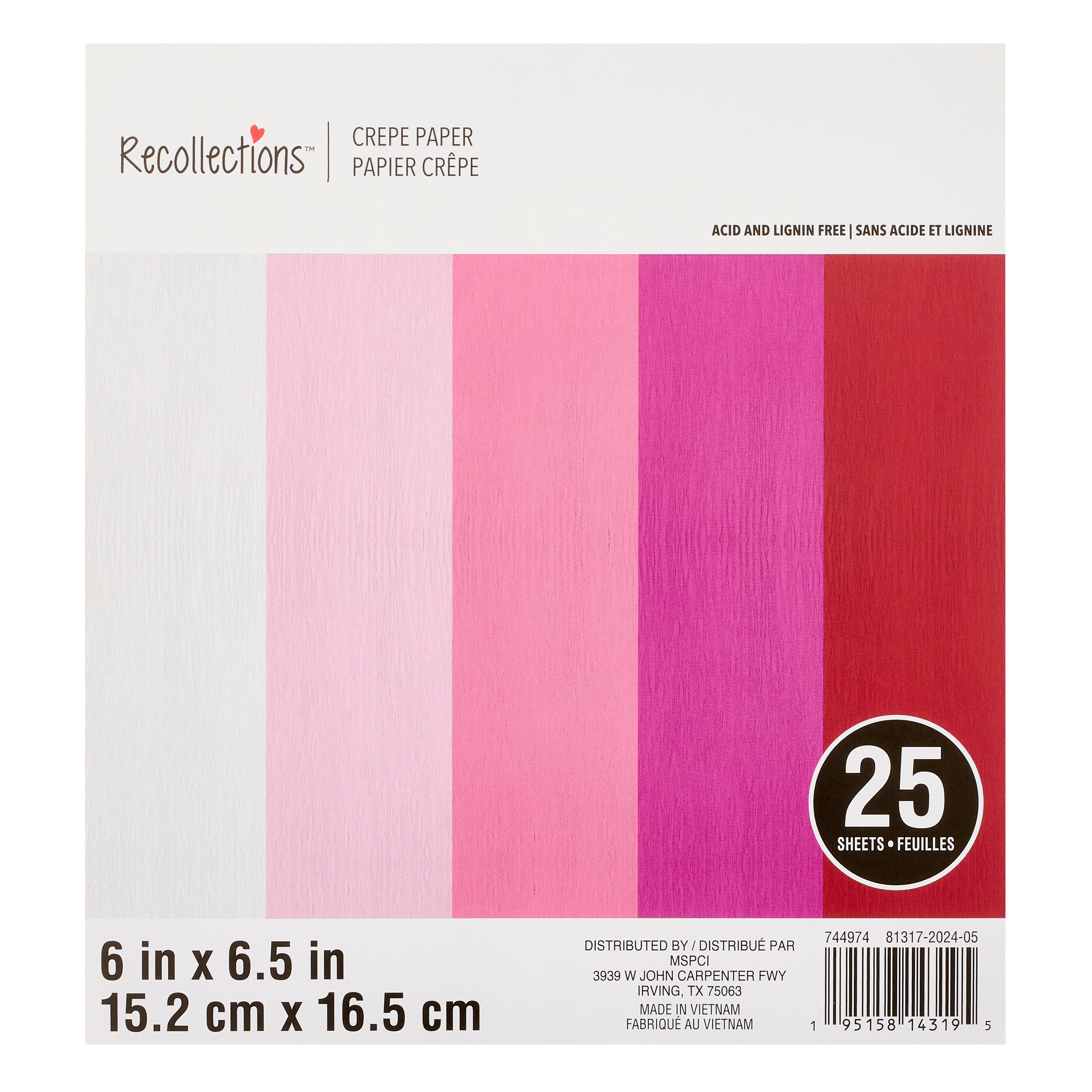 6 Packs: 25 ct. (150 total) 6" x 6.5" Floral Mix Crepe Paper by Recollections™