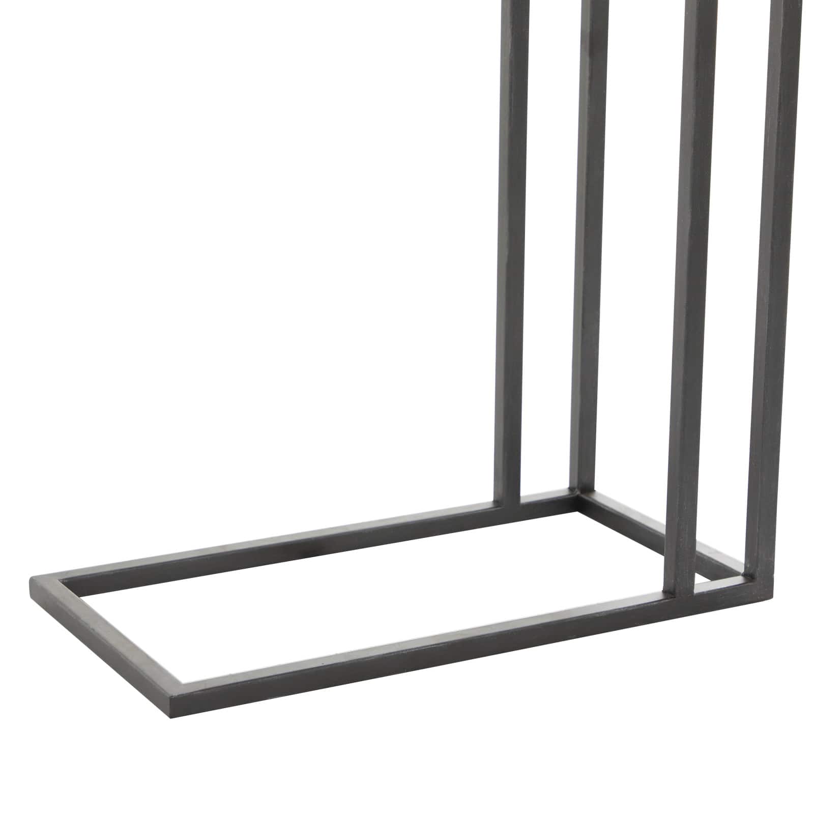 Brown Metal Rustic Accent Table 26" x 19" x 11"