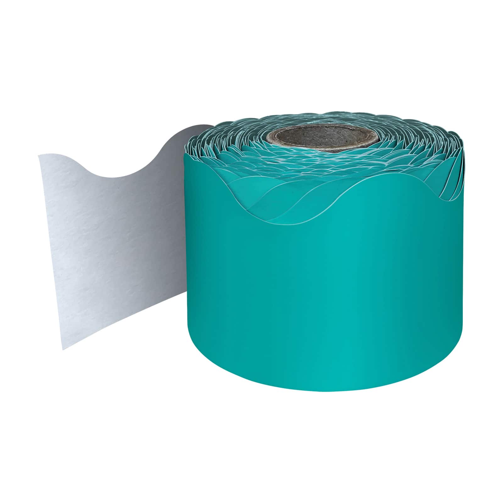 Carson Dellosa® Teal Rolled Scalloped Border, 195ft.