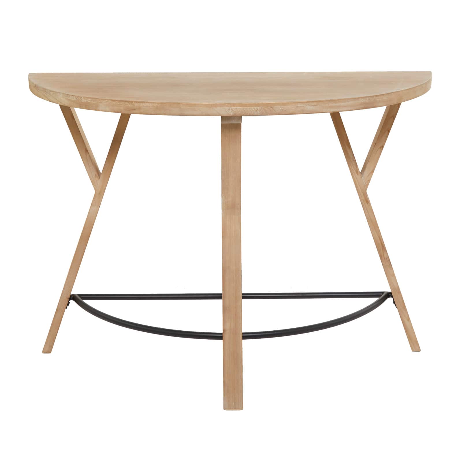 42" Brown Wood Modern Farmhouse Console Table