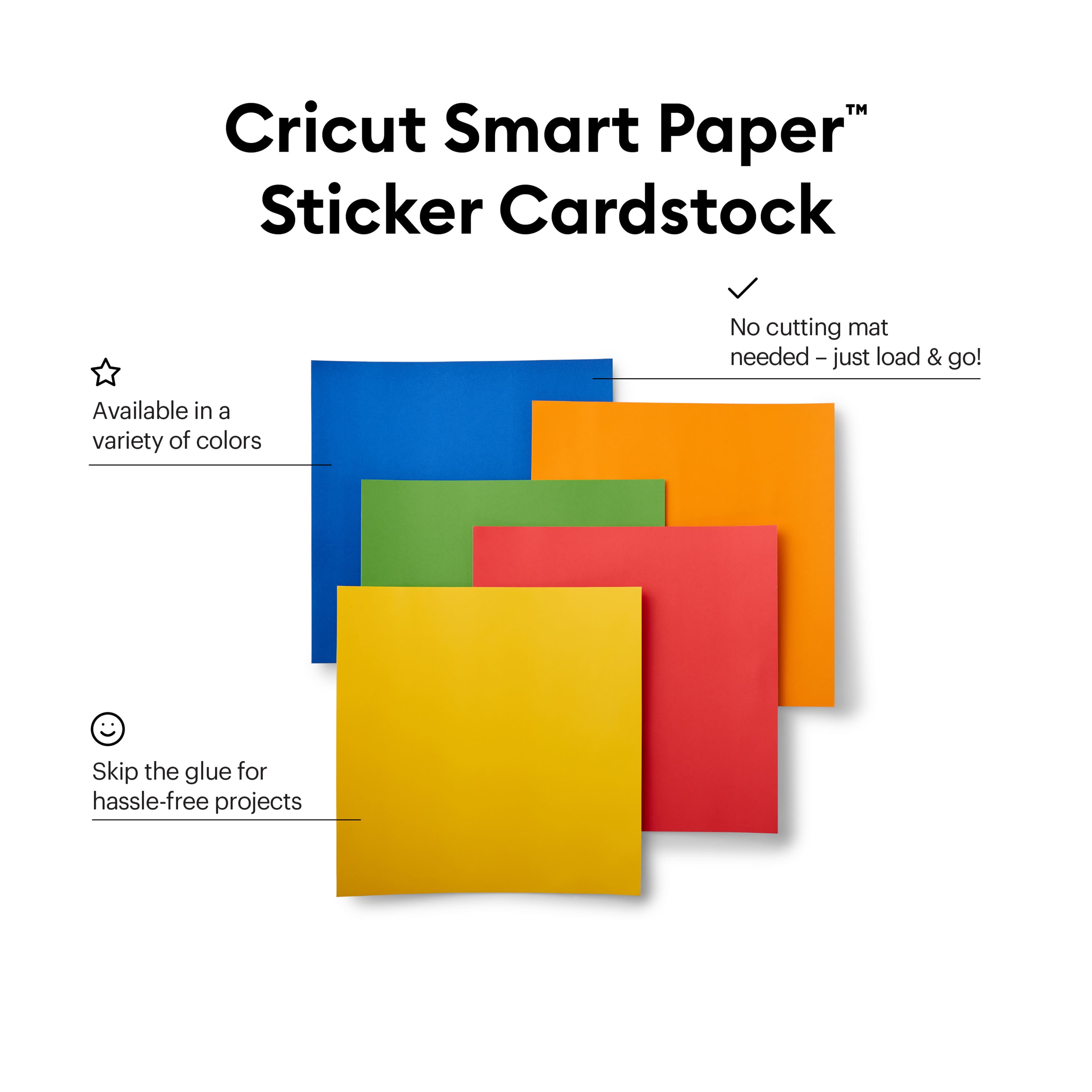 6 Packs: 10 ct. (60 total) Cricut® Smart Paper™ Sticker Cardstock, Bright Bows