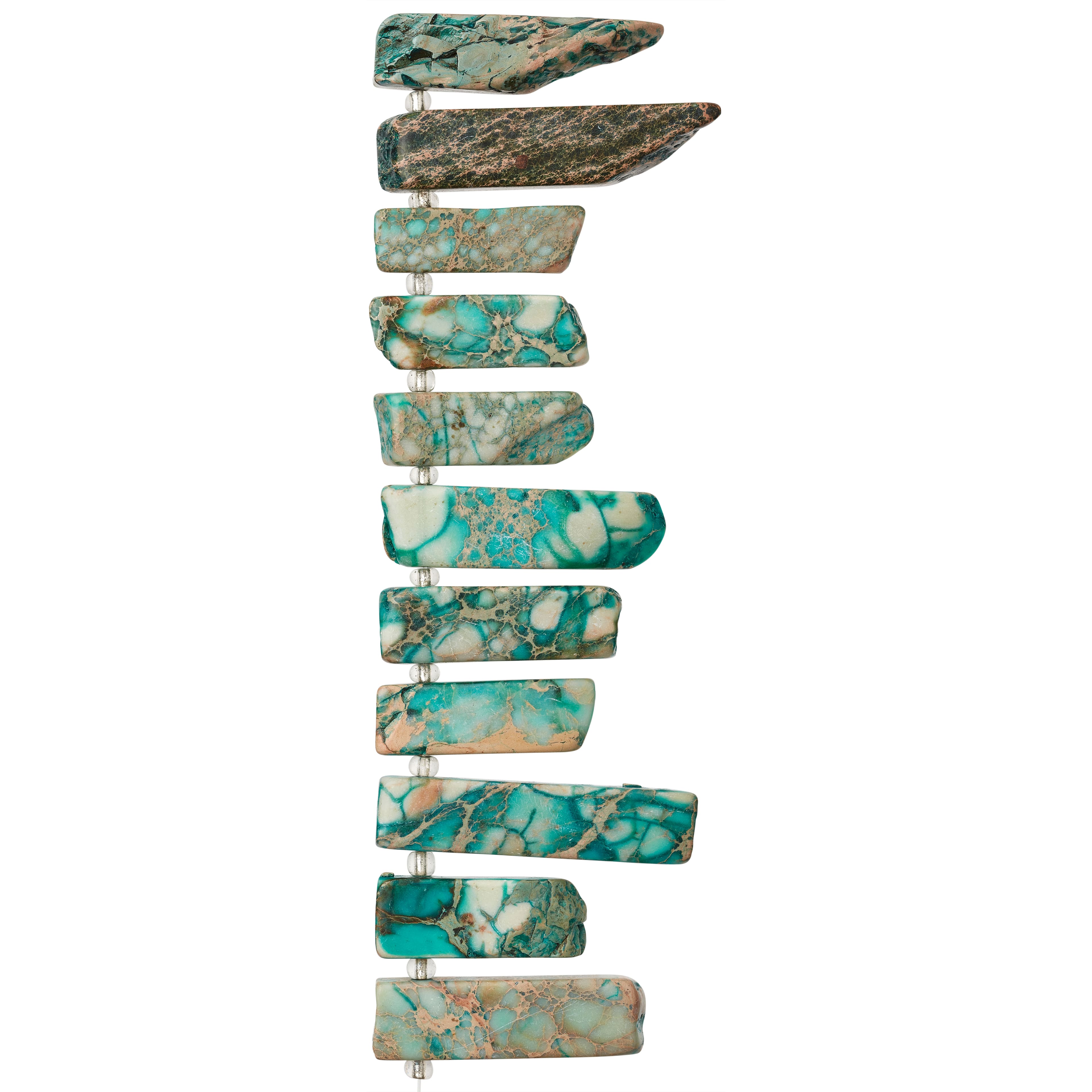 Aqua Jasper Stick Beads, 25mm by Bead Landing™ Sedona