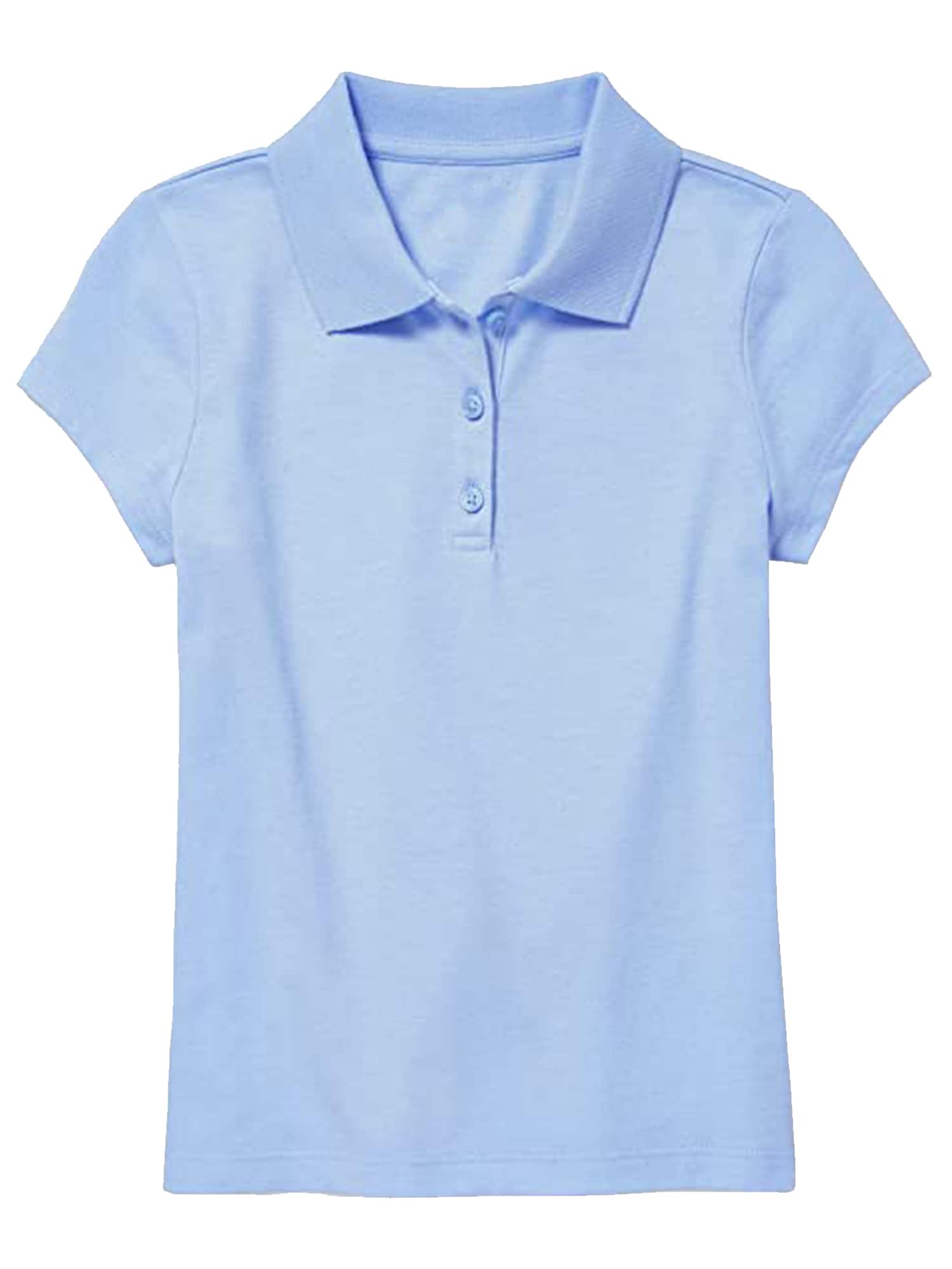 Galaxy by Harvic Short Sleeve Stretch Girl’s Pique Polo Shirt