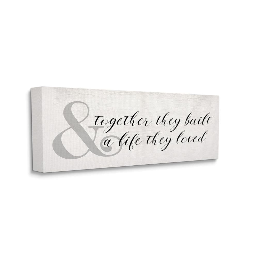 Stupell Industries Built A Life They Loved Rustic Romance with Ampersand Canvas Wall Art
