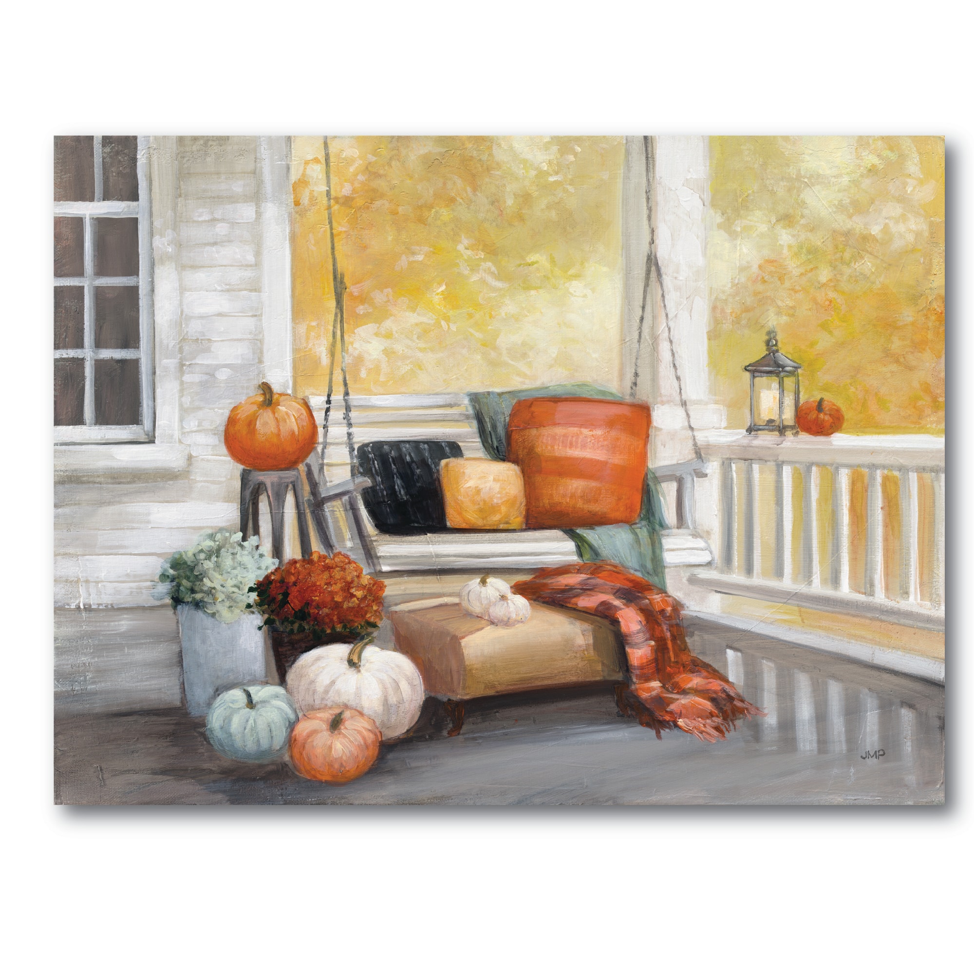 Courtside Market® October Porch Gallery Wrapped Canvas Wall Art