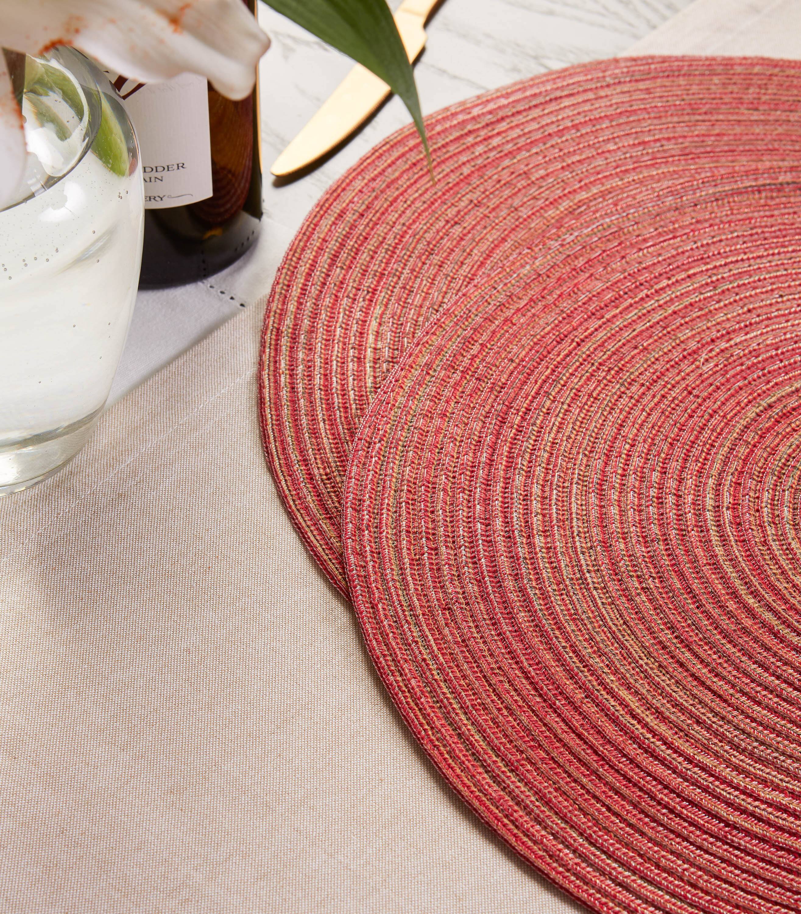 DII® Round Variegated Braided Polypropylene Placemats