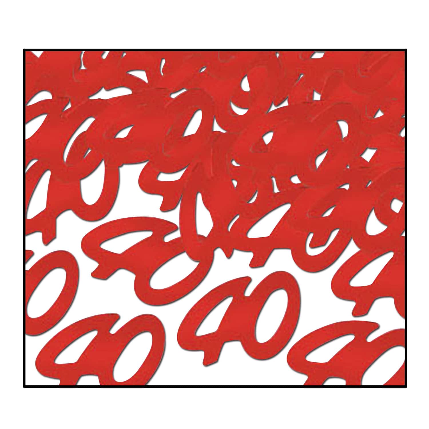 Besitle 1/2oz. Red "40" Fanci-Fetti Silhouettes Packs, 3ct.