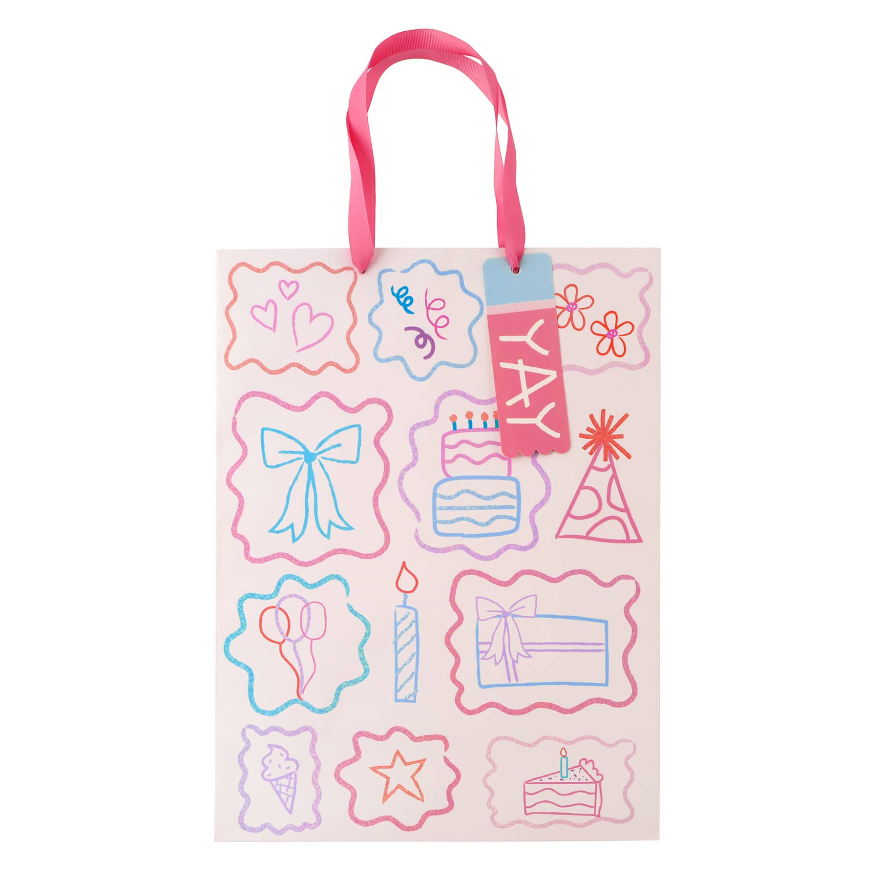 Large Paper Gift Bag with Ribbon Handles by Celebrate It