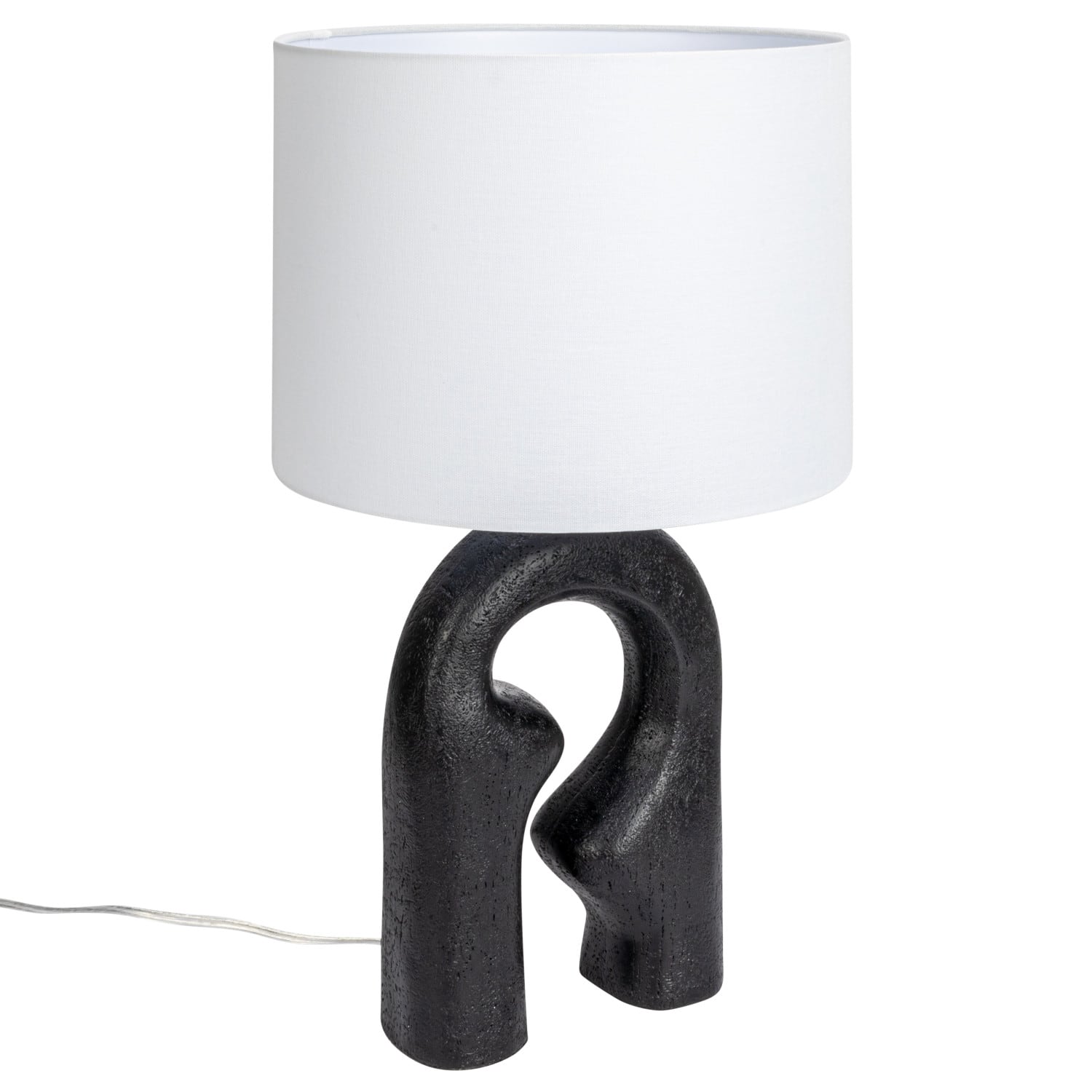 Hello Honey® 24" Abstract Sculptural Table Lamp with Drum Shade