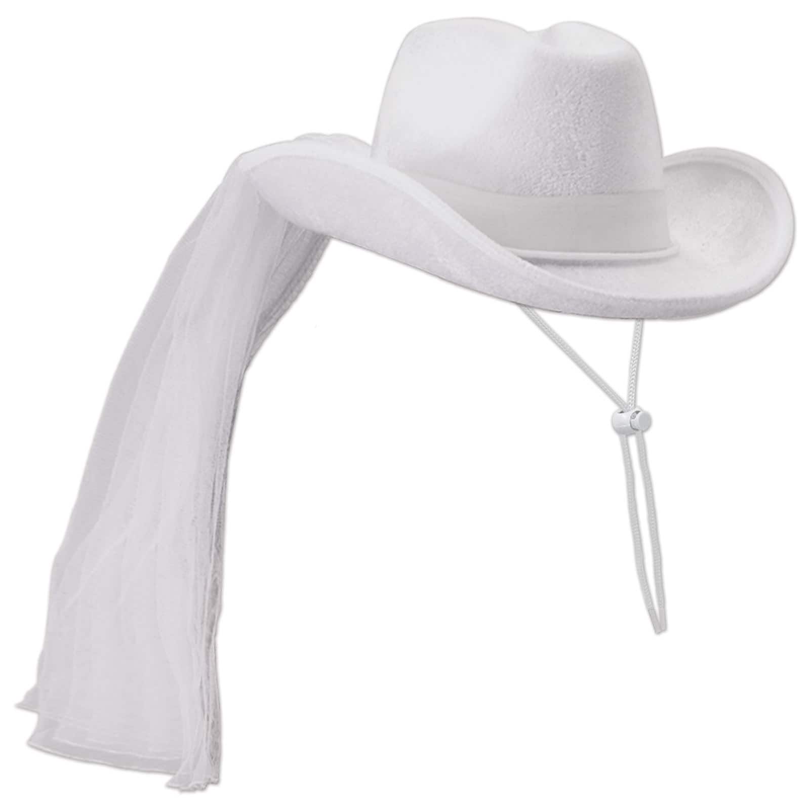 Beistle White Western Bride's Hat