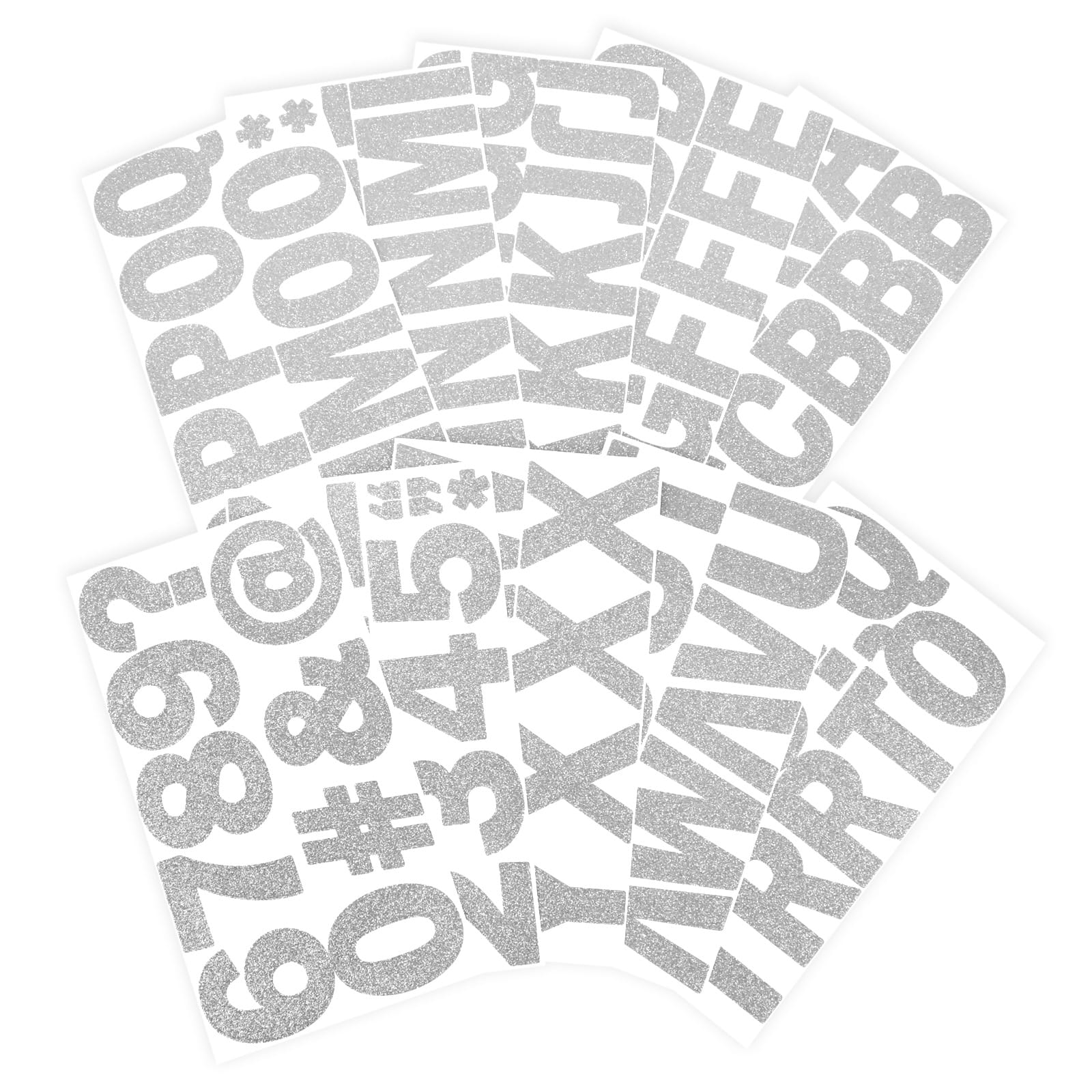 12 Pack: 3.25" Silver Glitter Alphabet Stickers by Recollections™