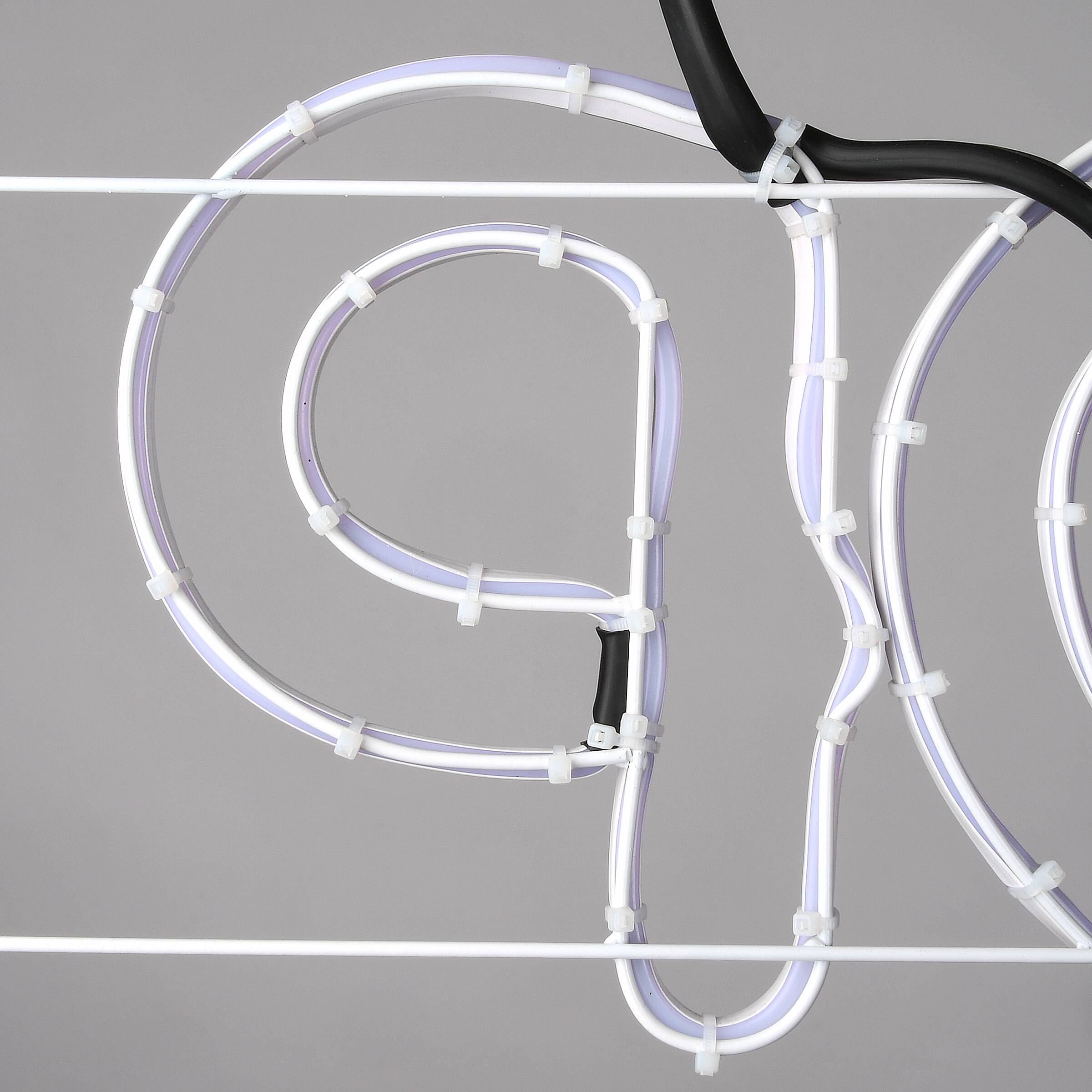 44'' Santa Stop Here LED Light Strip Sign