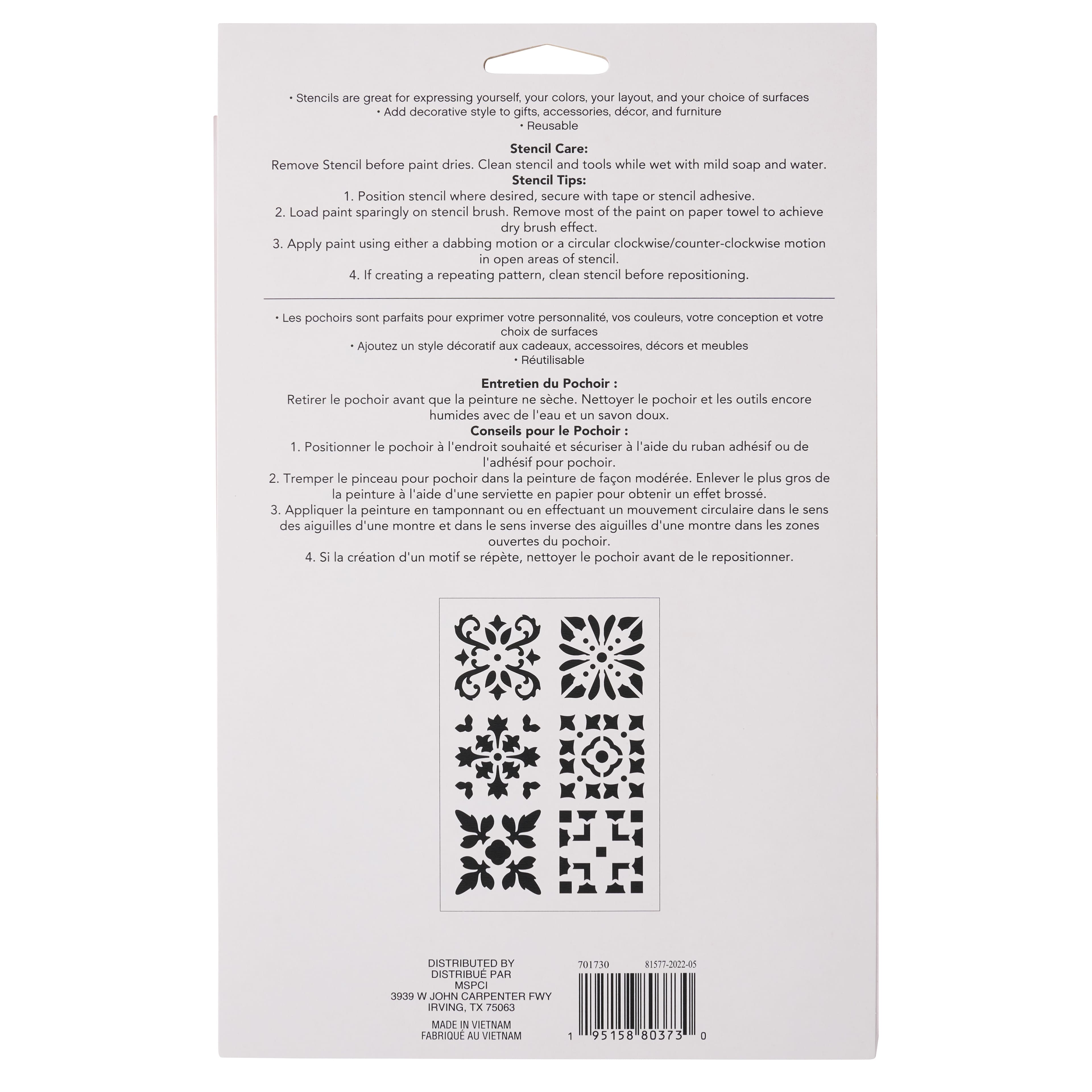 12 Pack: Pattern Block Stencils, 7" x 10" by Craft Smart®