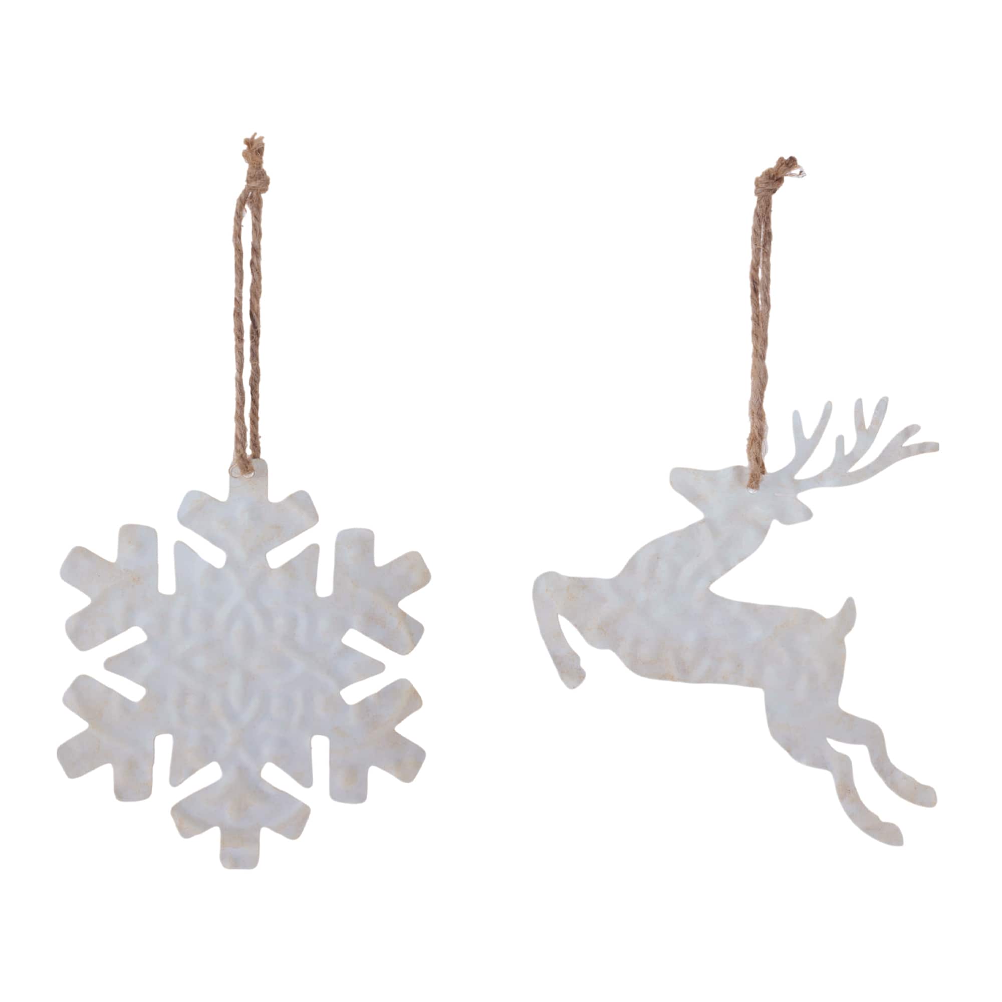 Melrose Snowflake & Deer Ornaments Set