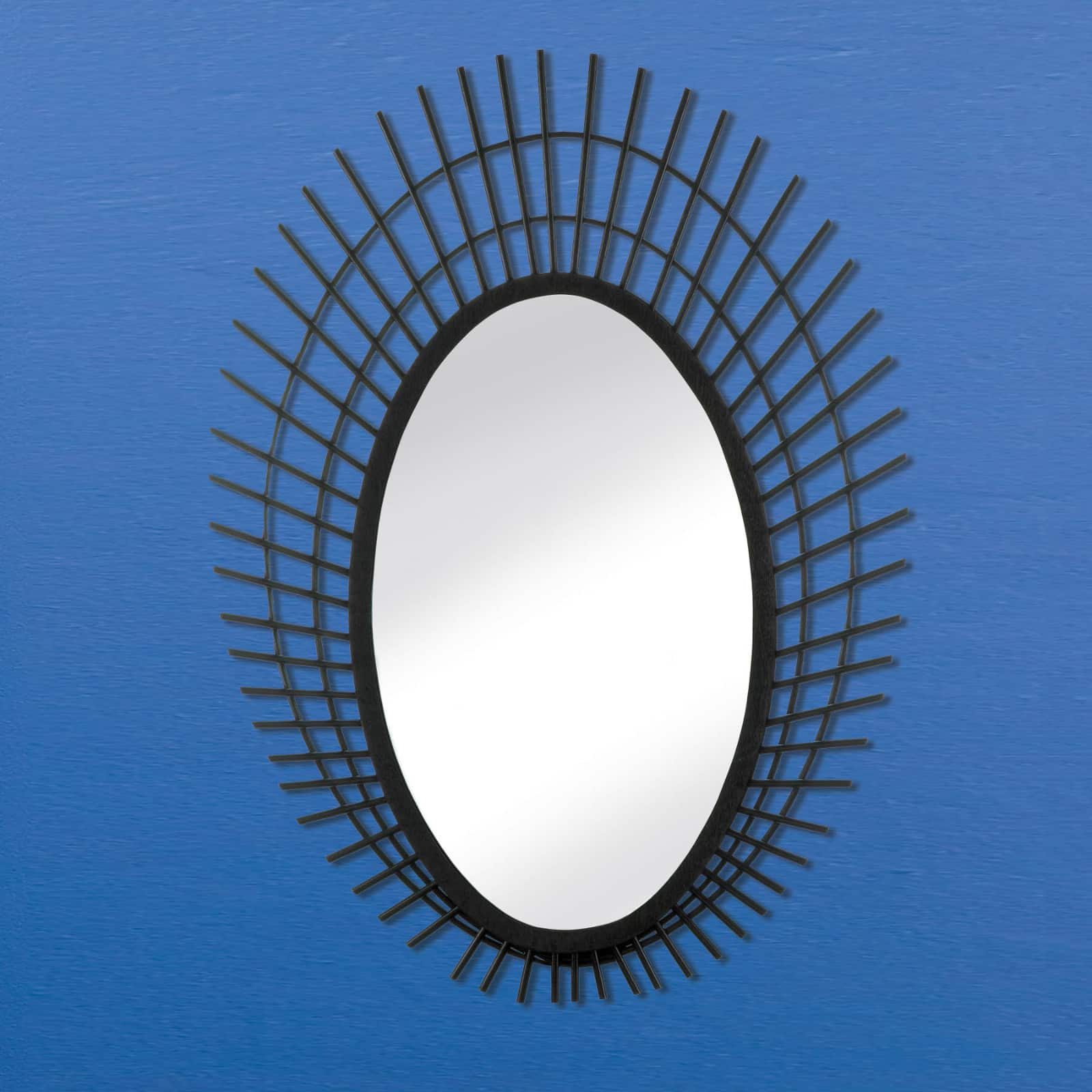 Nikki Chu Riki 36" Black Bamboo Mirror