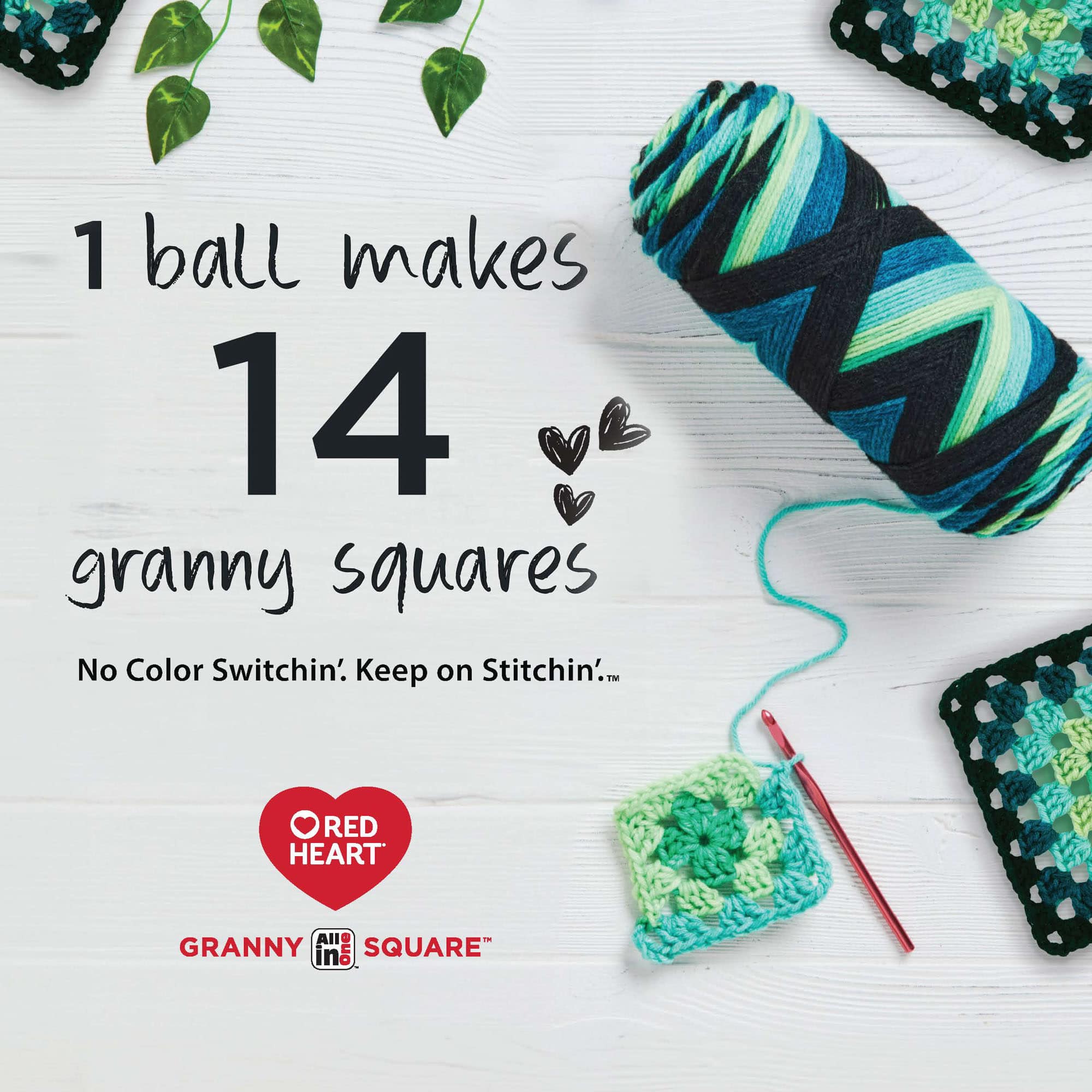 3 Pack Red Heart® All in One™ Granny Square™ Yarn