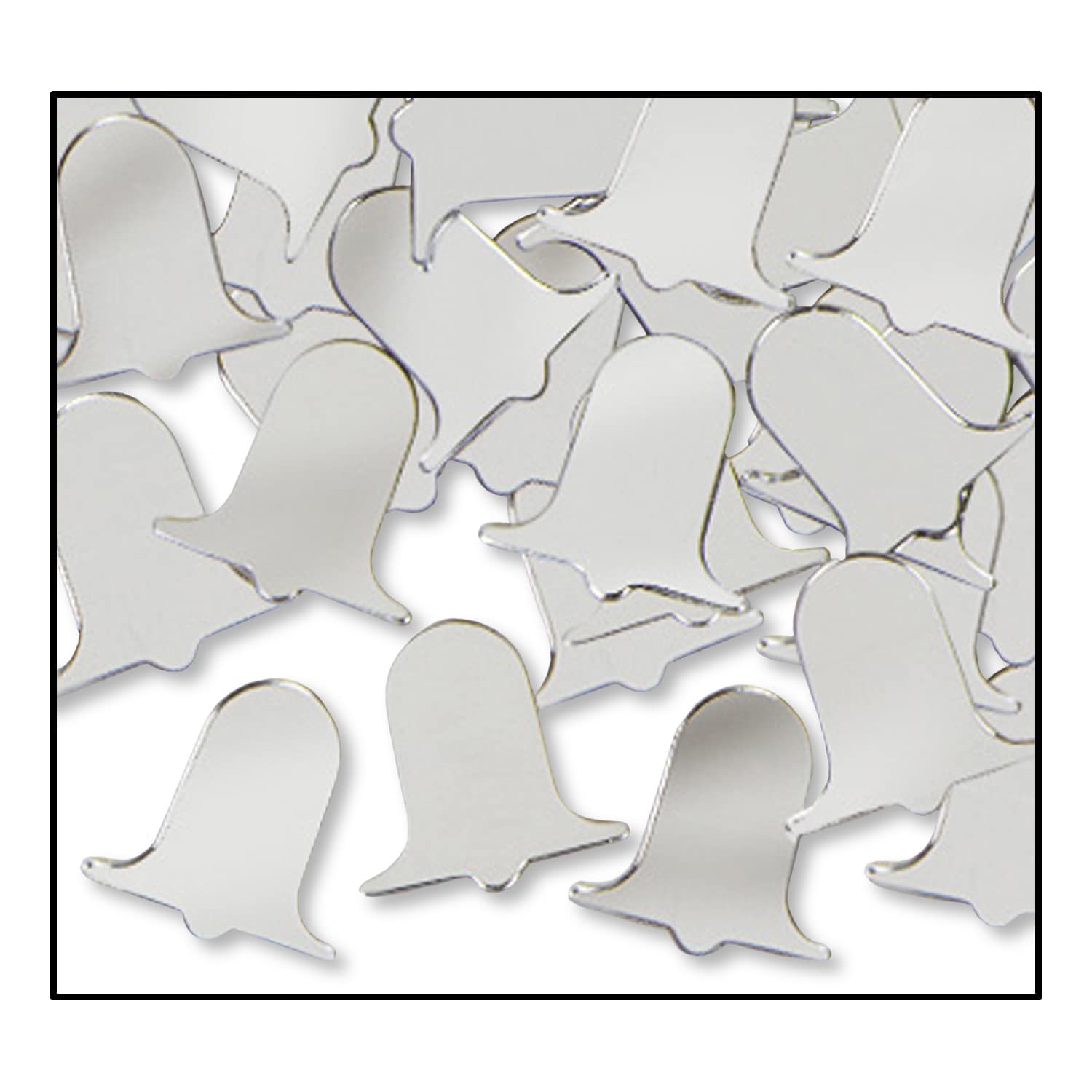 Beistle 1oz. Silver Fanci-Fetti Bells Packs, 3ct.