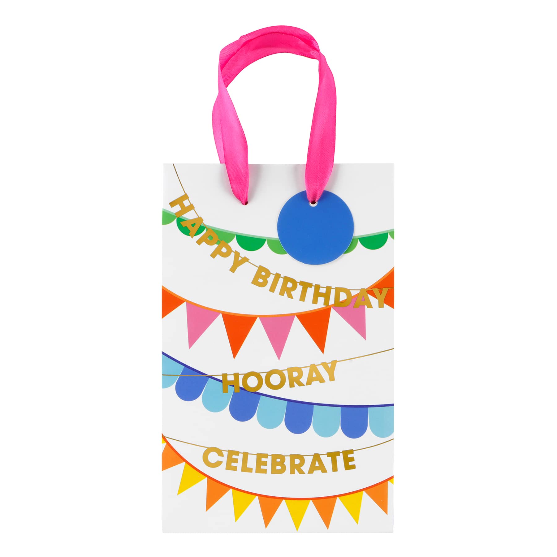 8.5" Happy Birthday Banner Boutique Gift Bag by Celebrate It™
