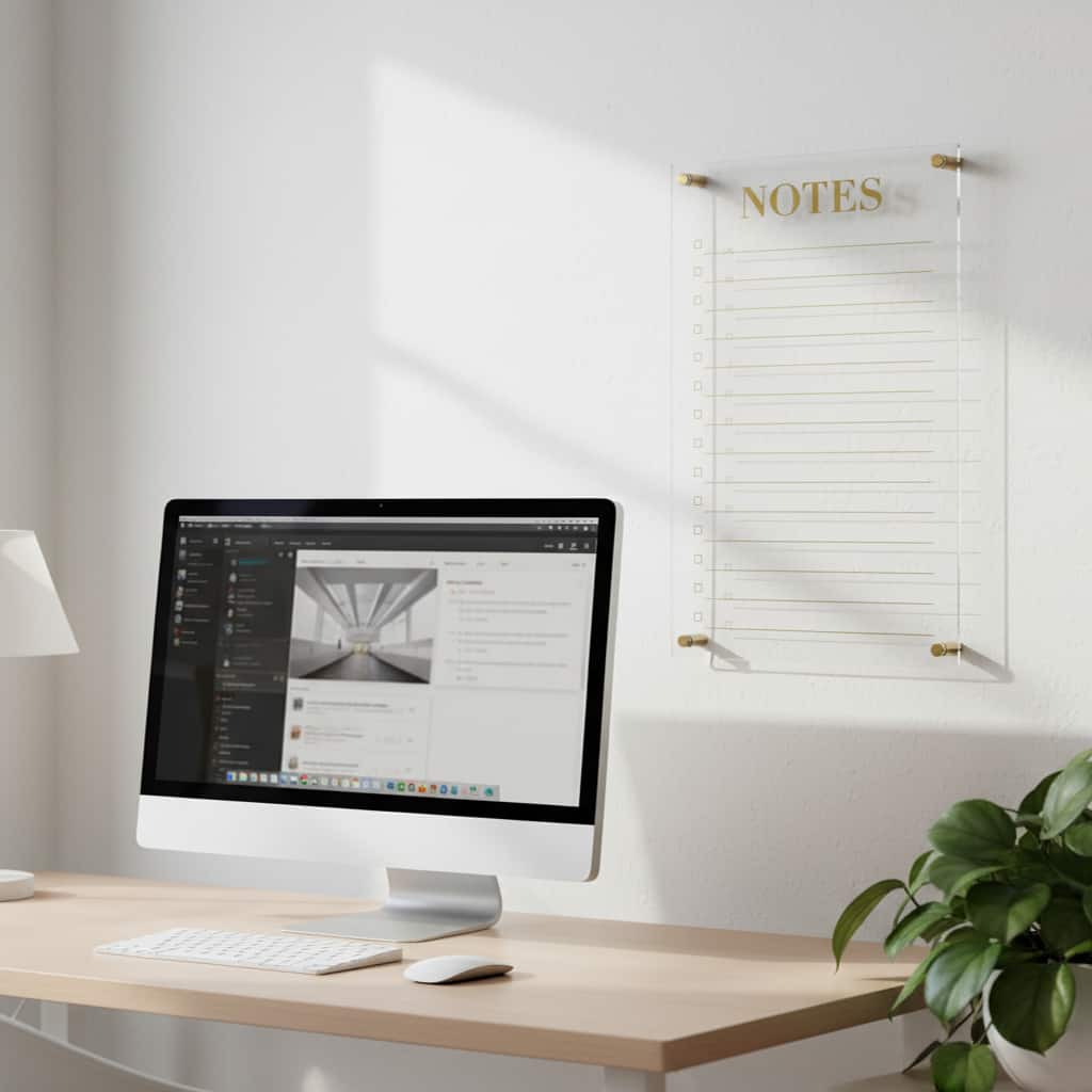 11" x 18" Clear Acrylic Dry Erase Notes Board by Ashland®