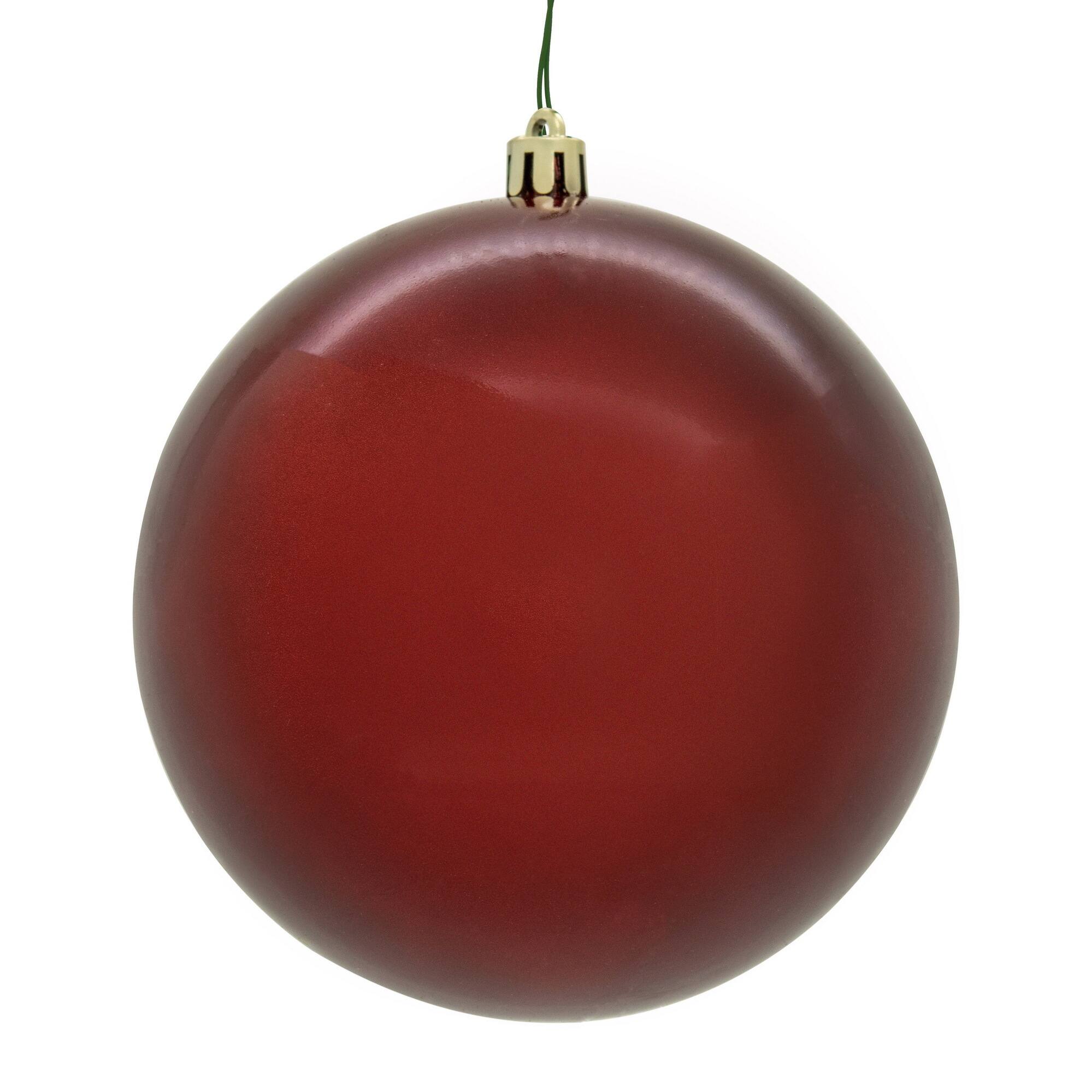 Vickerman 8" Crimson Red Candy Ball Ornament