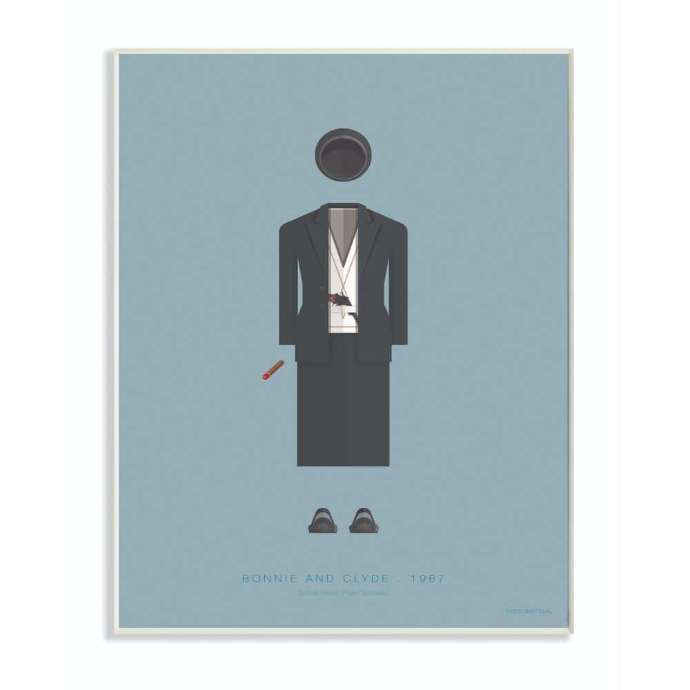 Stupell Industries Bonnie & Clyde Fashion Design in White Frame Wall Art