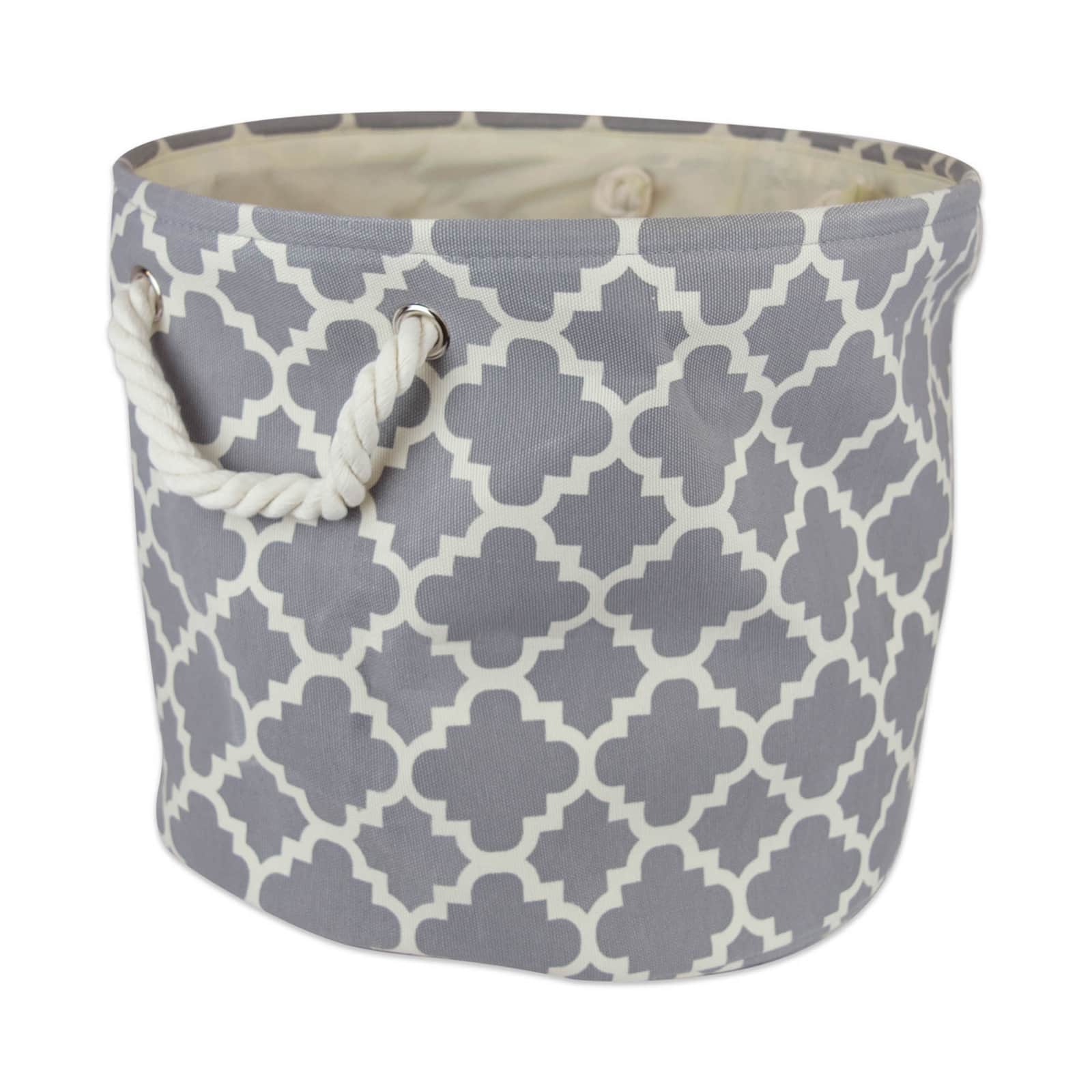 DII® 9" Gray Lattice Fabric Bin