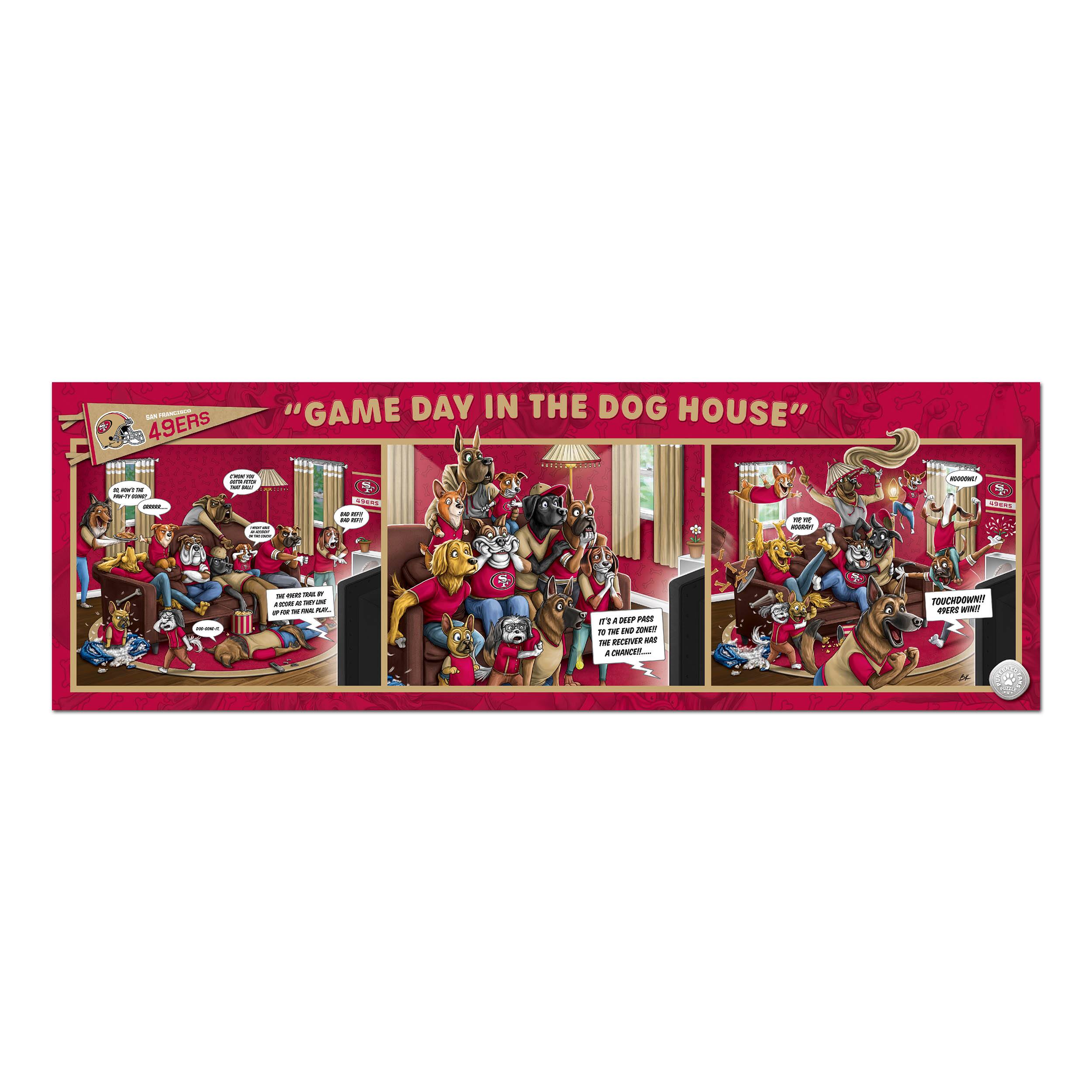 NFL Game Day in the Dog House 1,000 Piece Puzzle