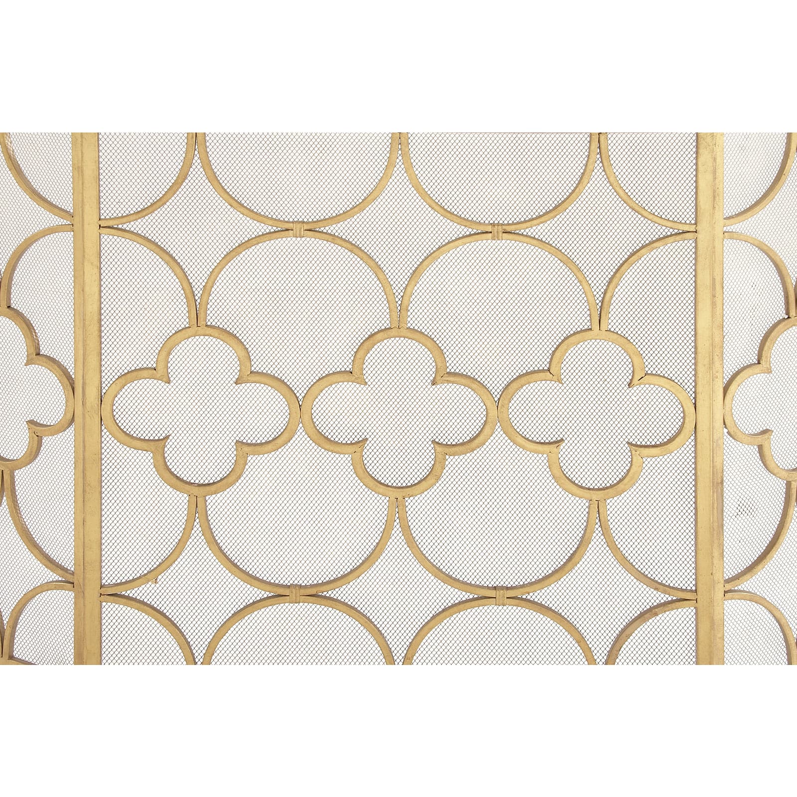 Gold Metal Contemporary Fireplace Screen, 35" x 50" x 1"