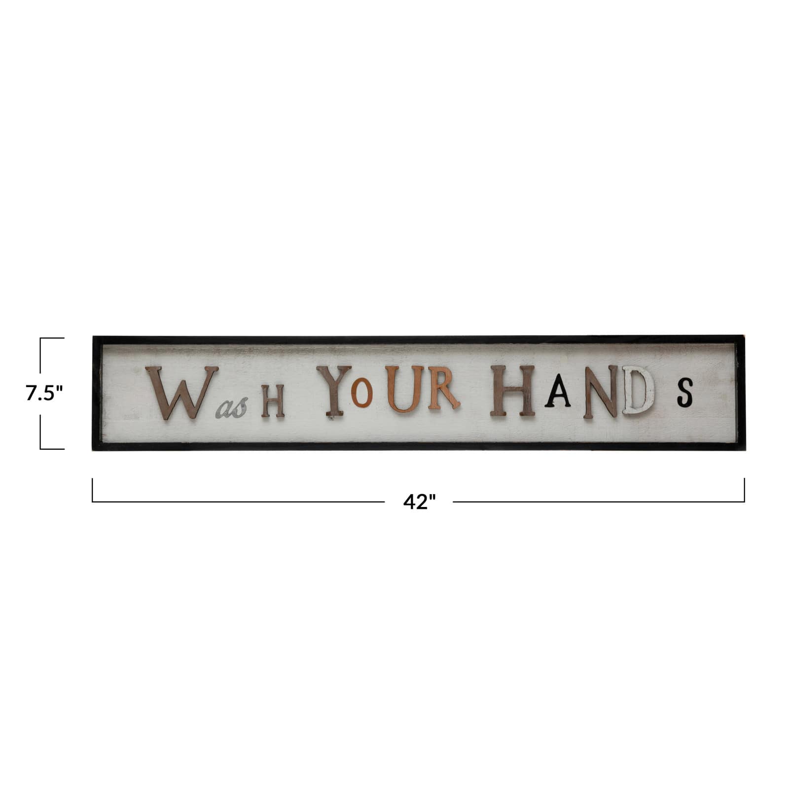 Hello Honey® "Wash Your Hands" Framed Wall Sign