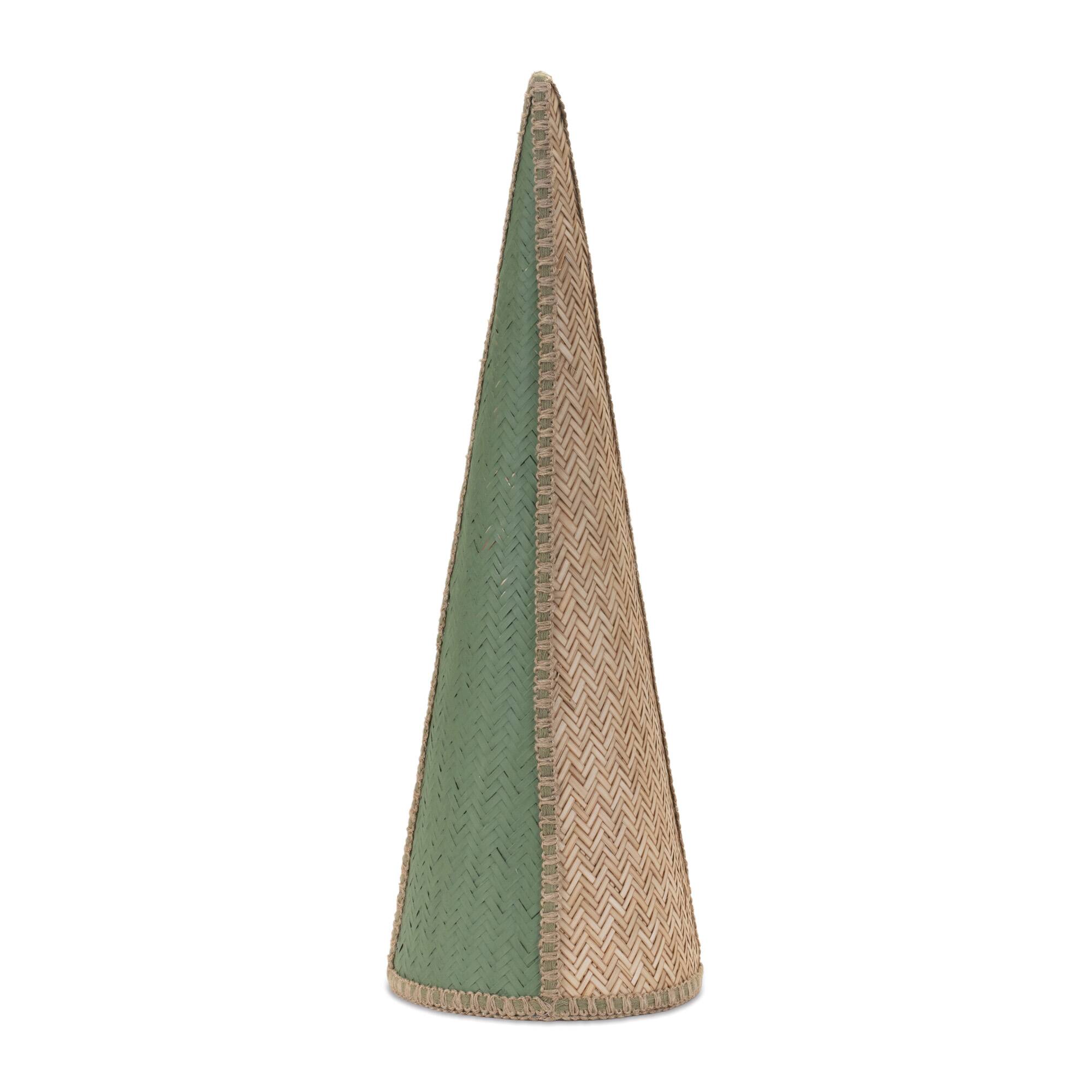 Woven Bamboo Cone Pine Tree Set
