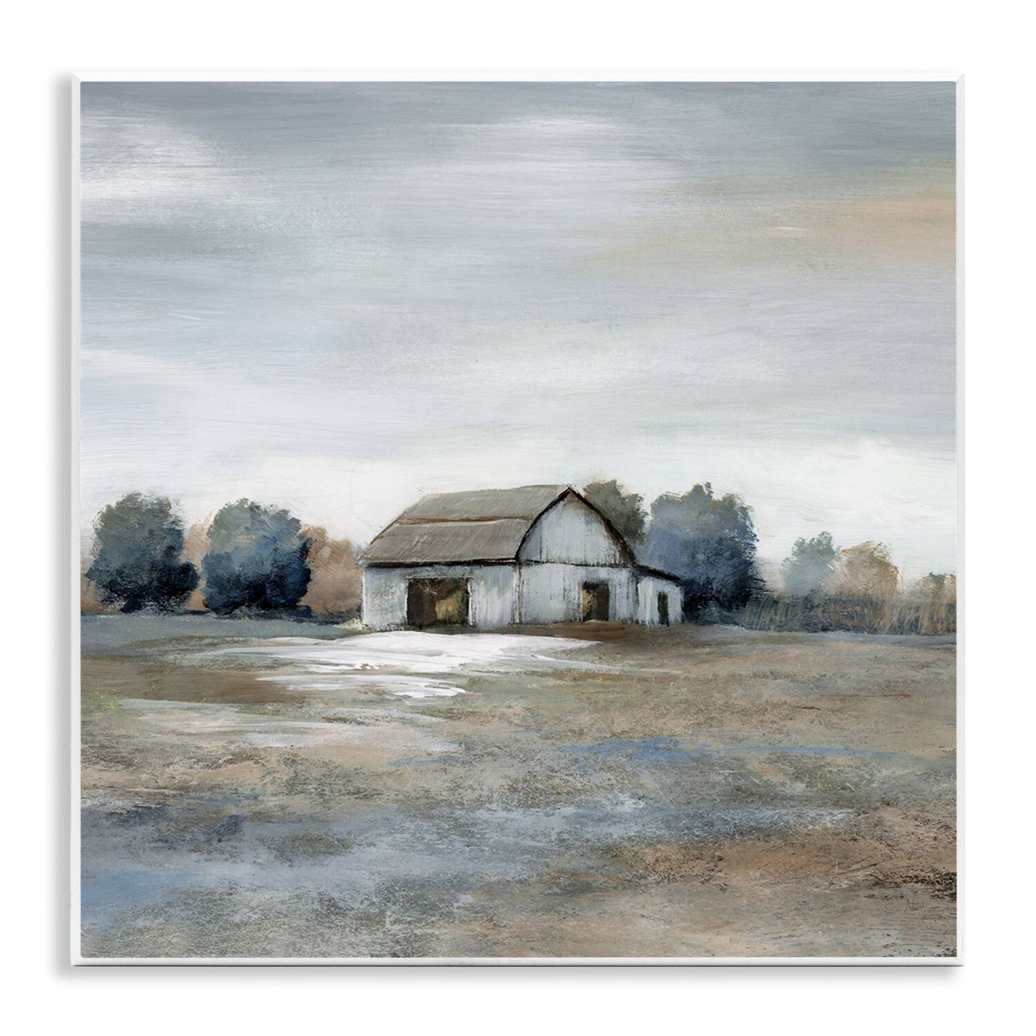 Stupell Industries Countryside Barn Neutral Tones Wall Plaque Art