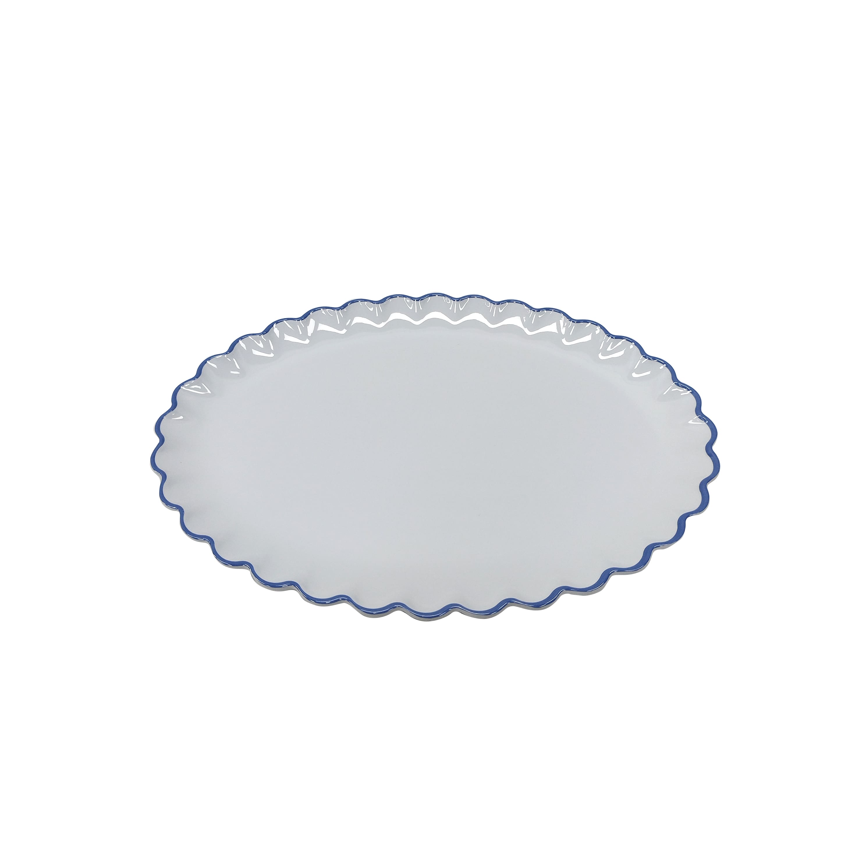 Next Chapter 17" White & Blue Oval Melamine Platter by Celebrate It™